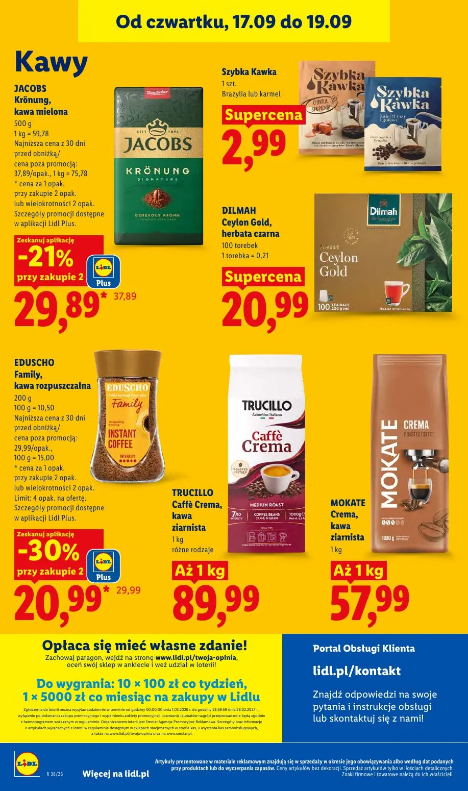 Lidl gazetka, strona 76 z 95 — EDUSCHO Family, kawa rozpuszczalna, JACOBS Krönung, kawa mielona, Szybka Kawka
