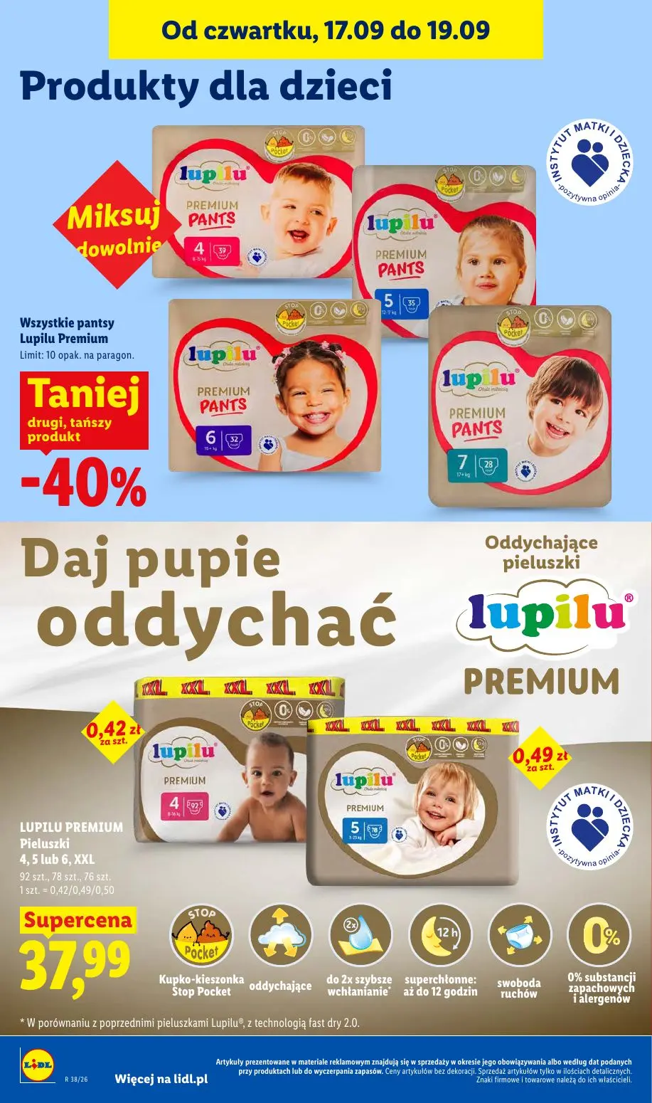 Lidl gazetka, strona 84 z 95 — LUPILU PREMIUM Pieluszki