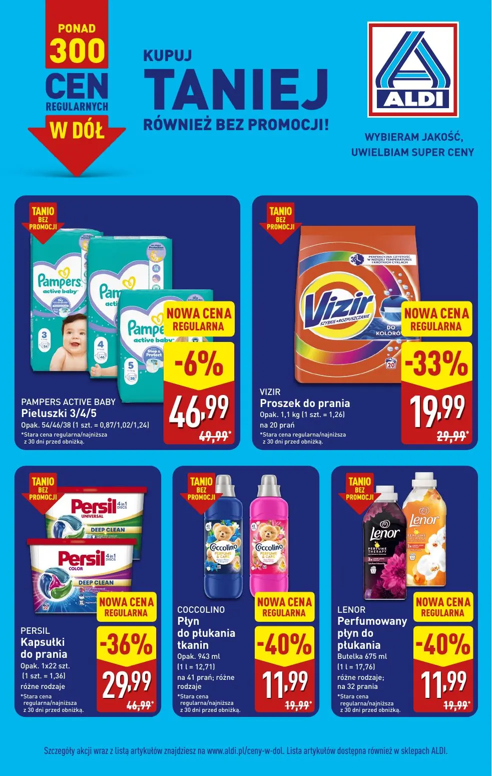ALDI gazetka, strona 4 z 4 — PERSIL Kapsułki do prania, VIZIR Proszek do prania, COCCOLINO Płyn do płukania tkanin