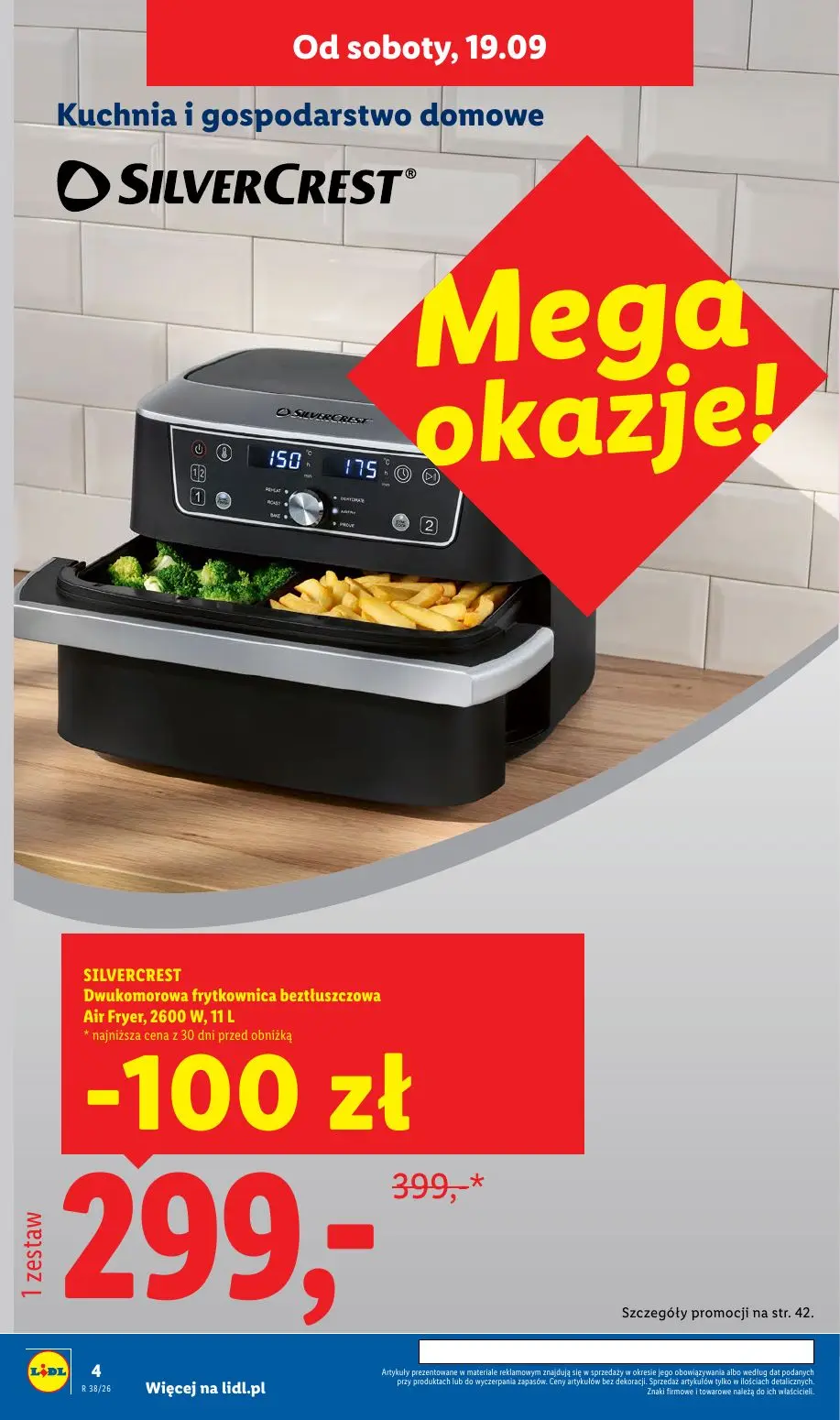 Lidl gazetka, strona 4 z 59 — SILVERCREST Dwukomorowa frytkownica beztłuszczowa Air Fryer, 2600 W, 11 L
