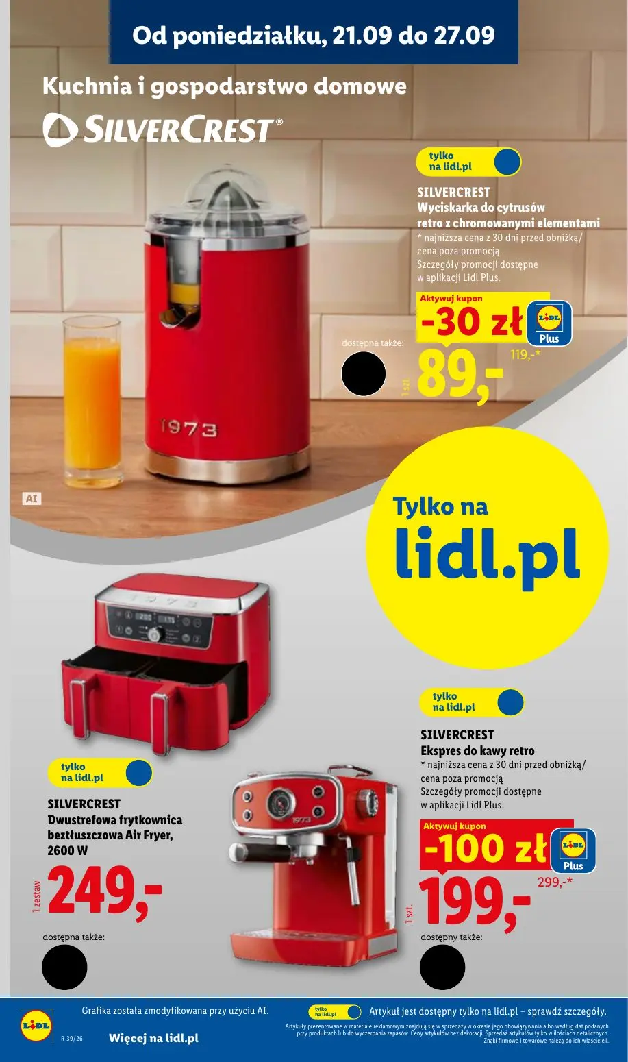 Lidl gazetka, strona 10 z 59 — SILVERCREST Ekspres do kawy retro, SILVERCREST Wyciskarka do cytrusów retro z chromowanymi el…