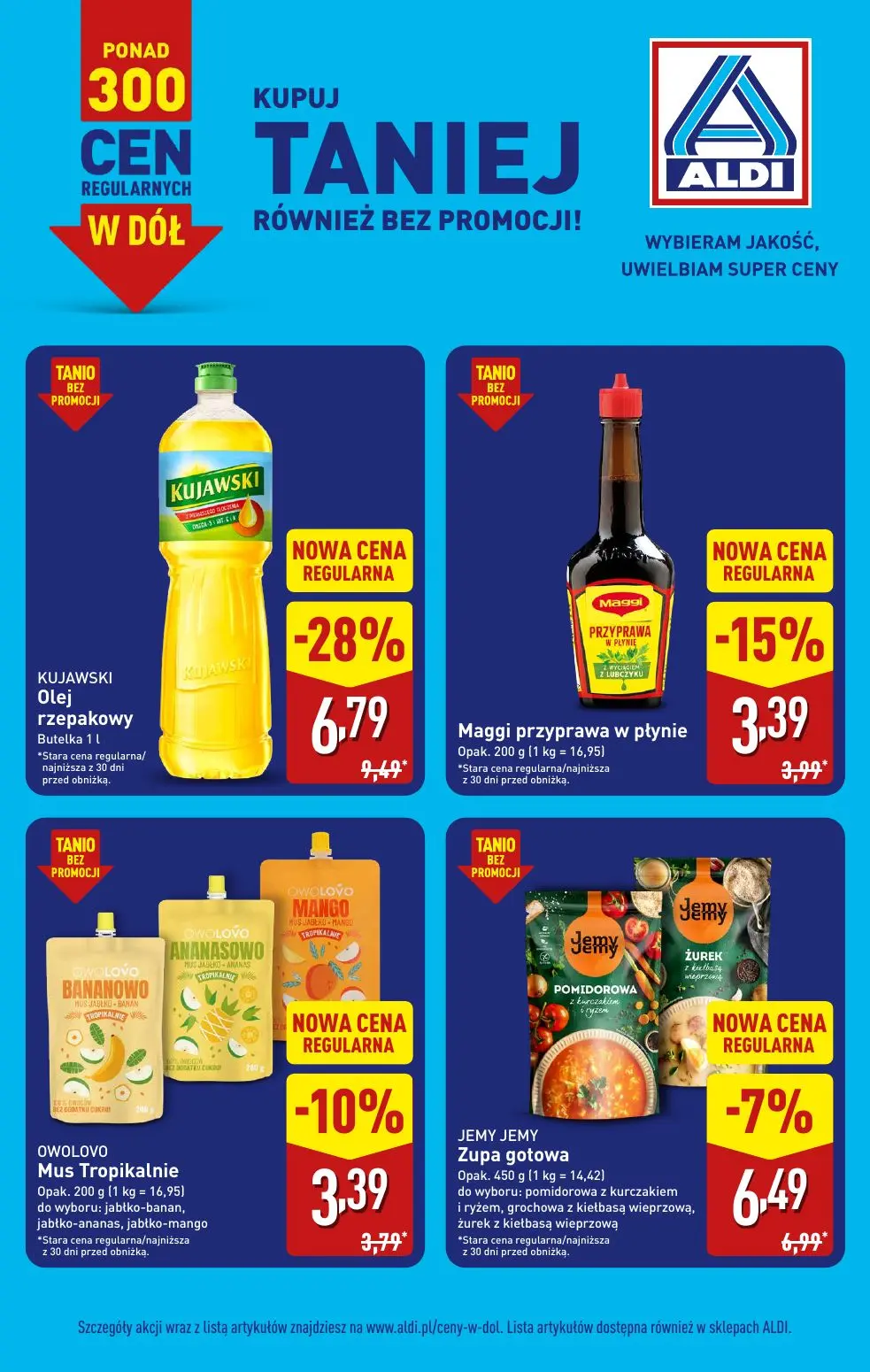 ALDI gazetka, strona 5 z 21 — KUJAWSKI Olej rzepakowy, Maggi przyprawa w płynie, JEMY JEMY Zupa gotowa do wyboru: pomidorowa…