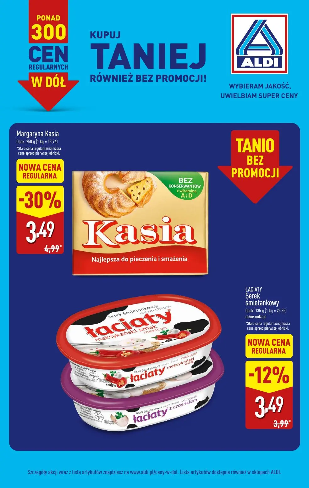 ALDI gazetka, strona 6 z 21 — Margaryna Kasia, ŁACIATY Serek śmietankowy