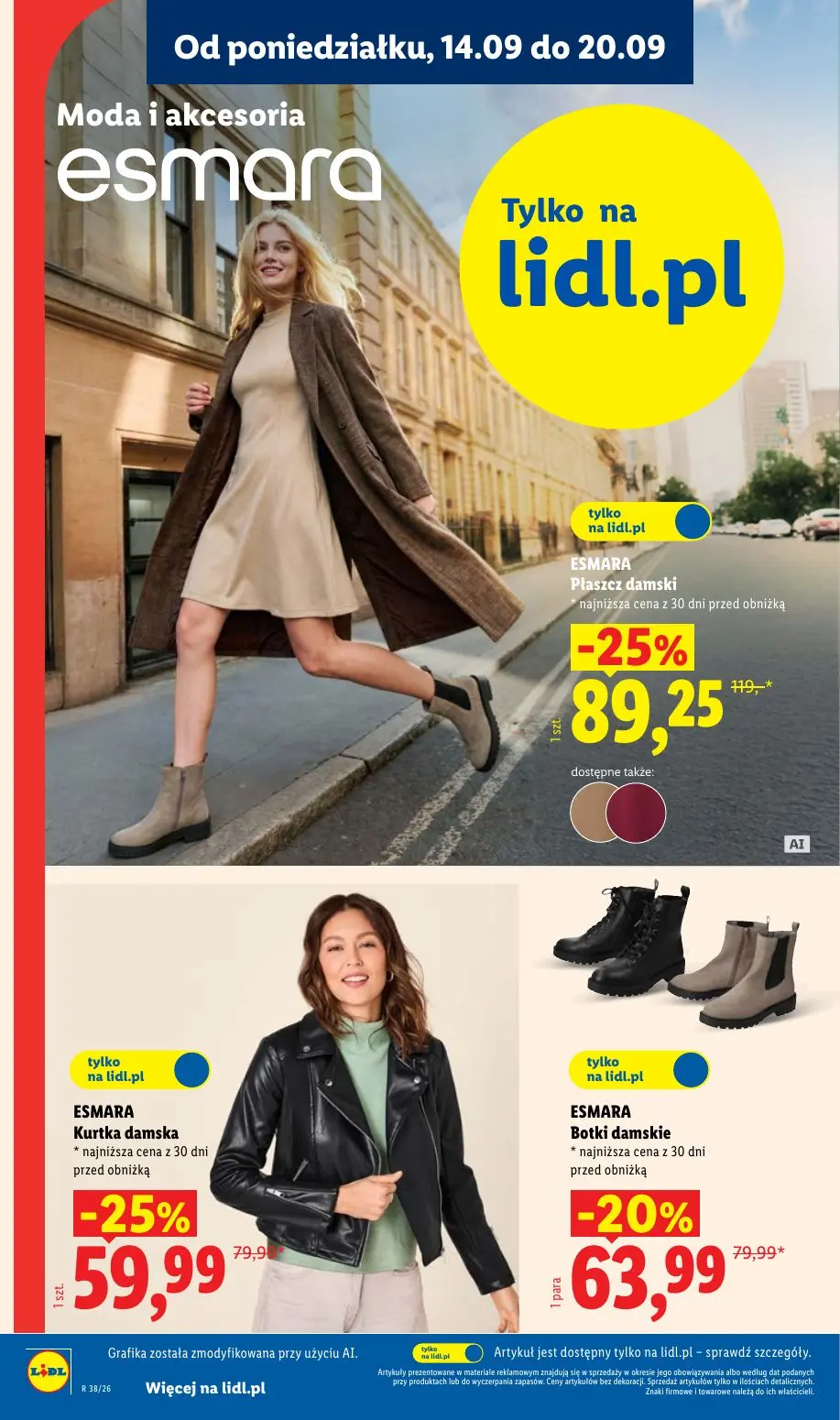 Lidl gazetka, strona 12 z 59 — Płaszcz damski, Kurtka damska, Botki damskie