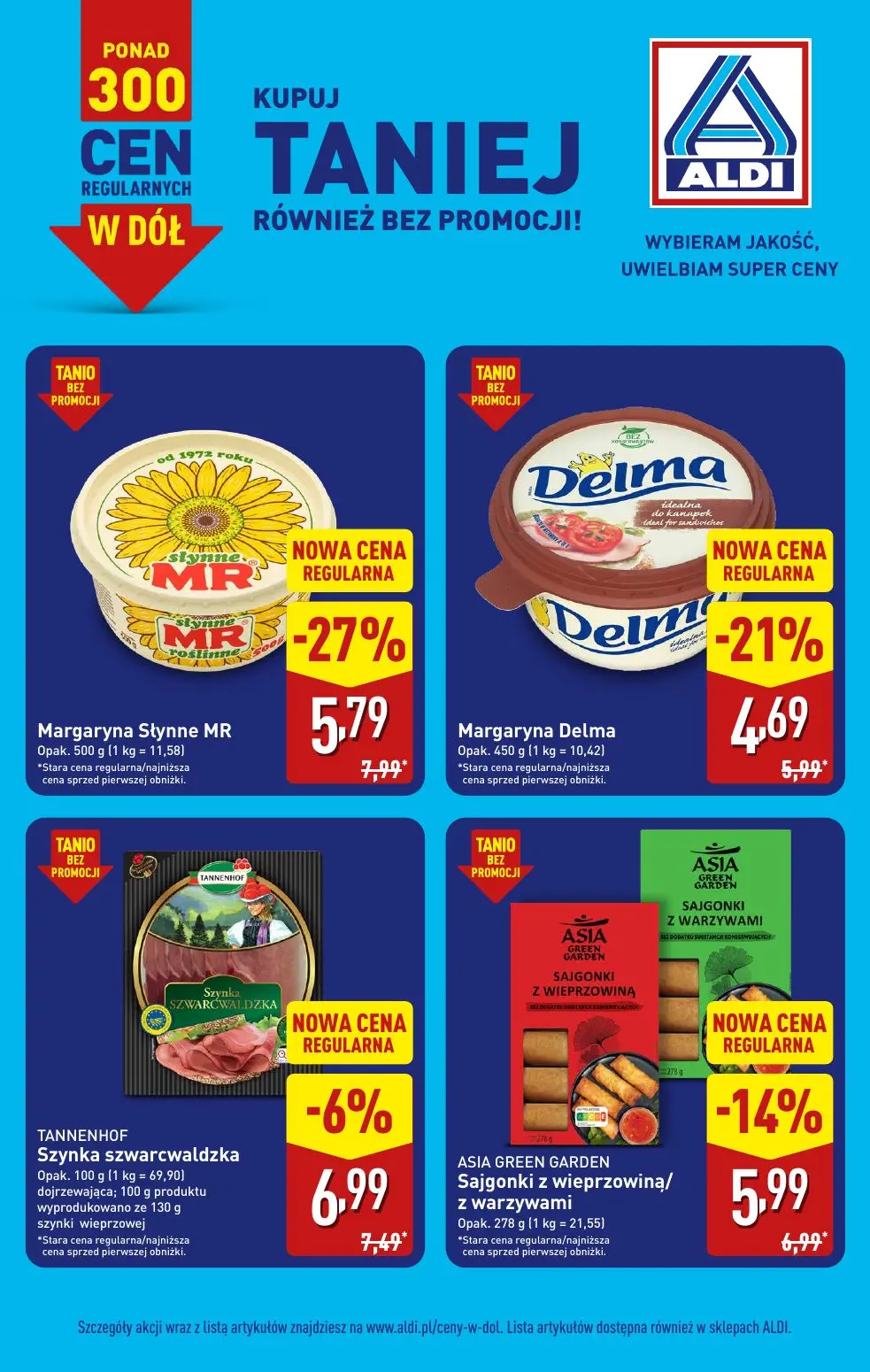 ALDI gazetka, strona 7 z 21 — Margaryna Słynne MR, Margaryna Delma, ASIA GREEN GARDEN Sajgonki z wieprzowiną/z warzywami