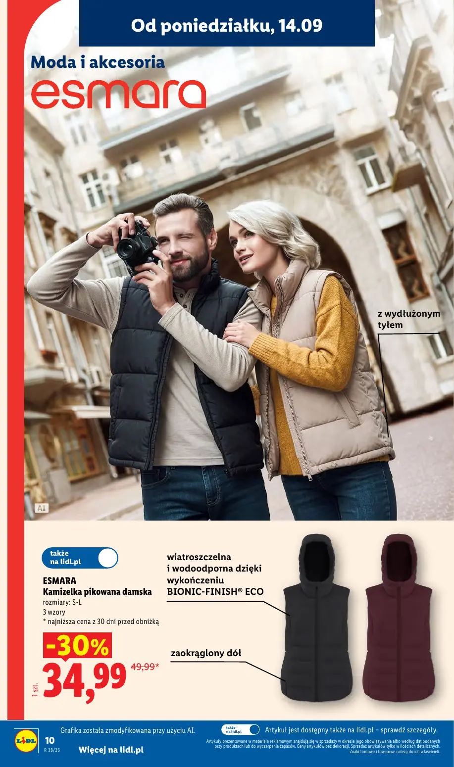 Lidl gazetka, strona 14 z 59 — ESMARA Kamizelka pikowana damska