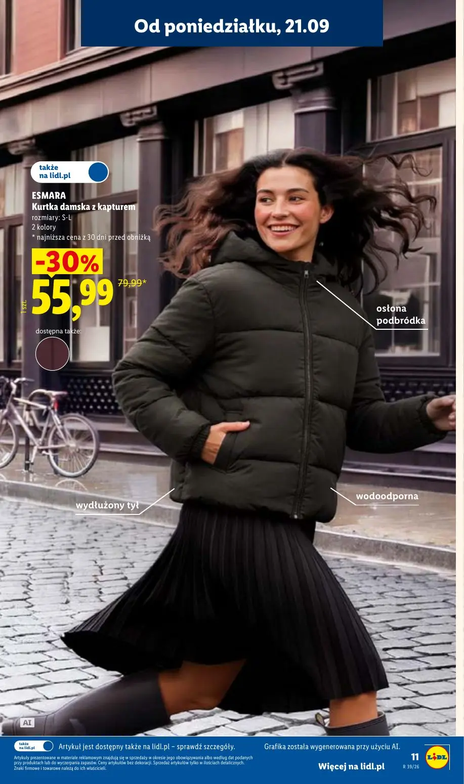 Lidl gazetka, strona 15 z 59 — Kurtka damska z kapturem