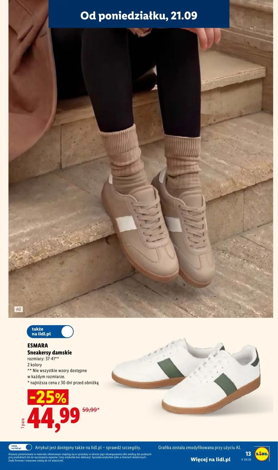 Lidl gazetka, strona 17 z 59 — Sneakersy damskie