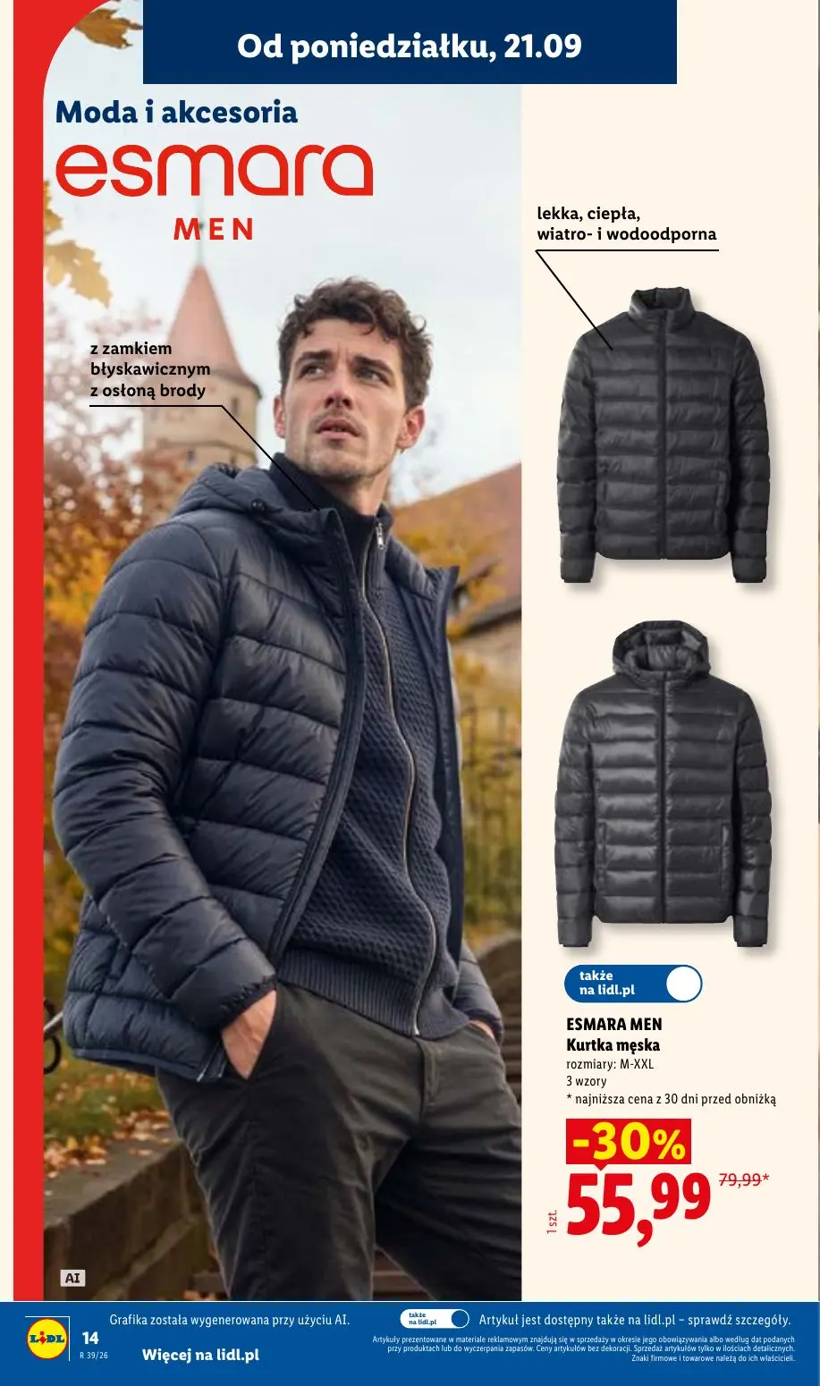 Lidl gazetka, strona 18 z 59 — ESMARA MEN Kurtka męska