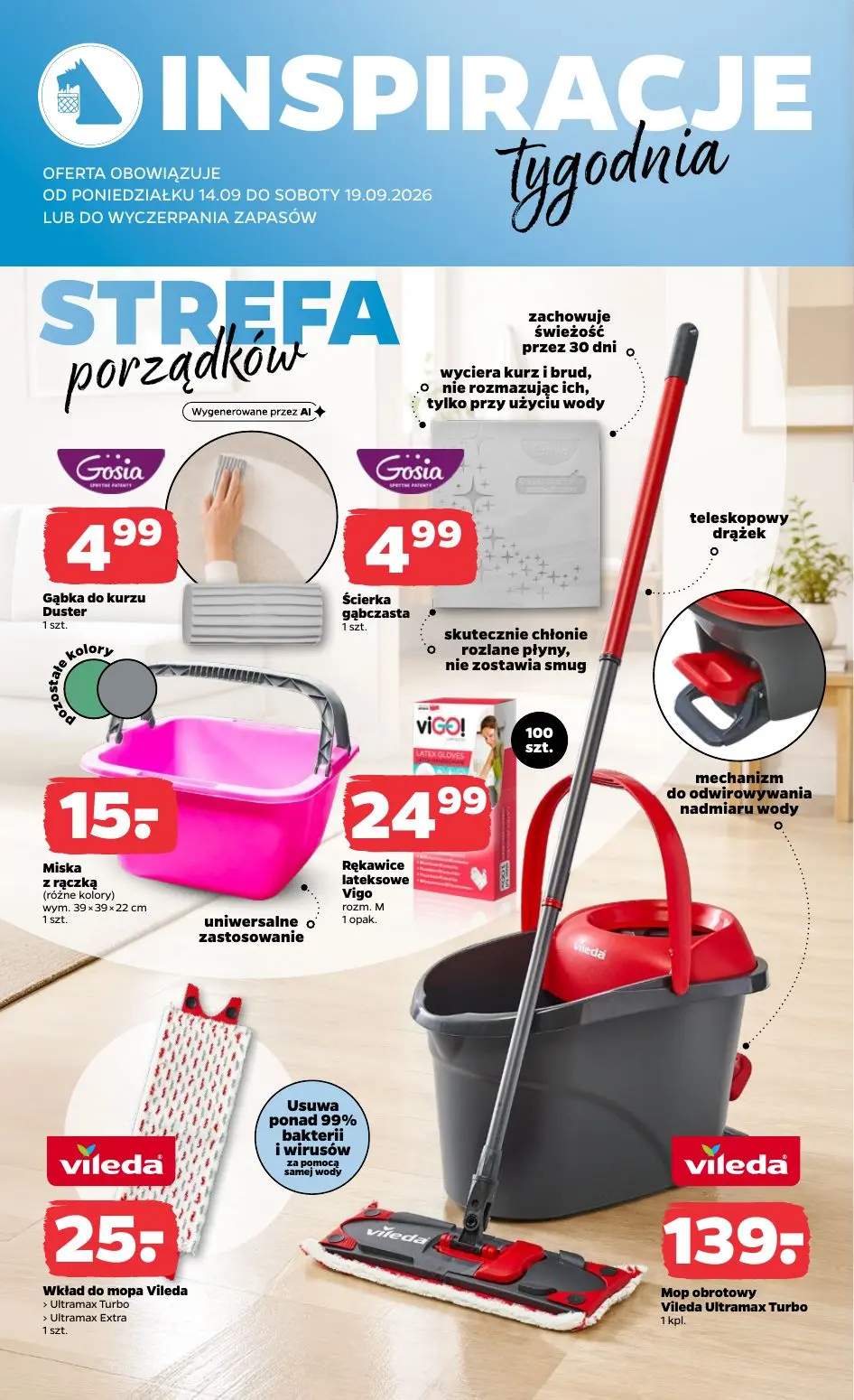 NETTO gazetka, strona 2 z 4 — Gąbka do kurzu Duster, Ścierka gąbczasta, Miska z rączką
