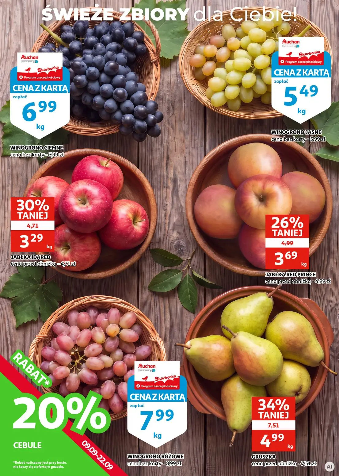 Auchan gazetka, strona 3 z 28 — GRUSZKA, JABŁKA IDARED, JABŁKA RED PRINCE