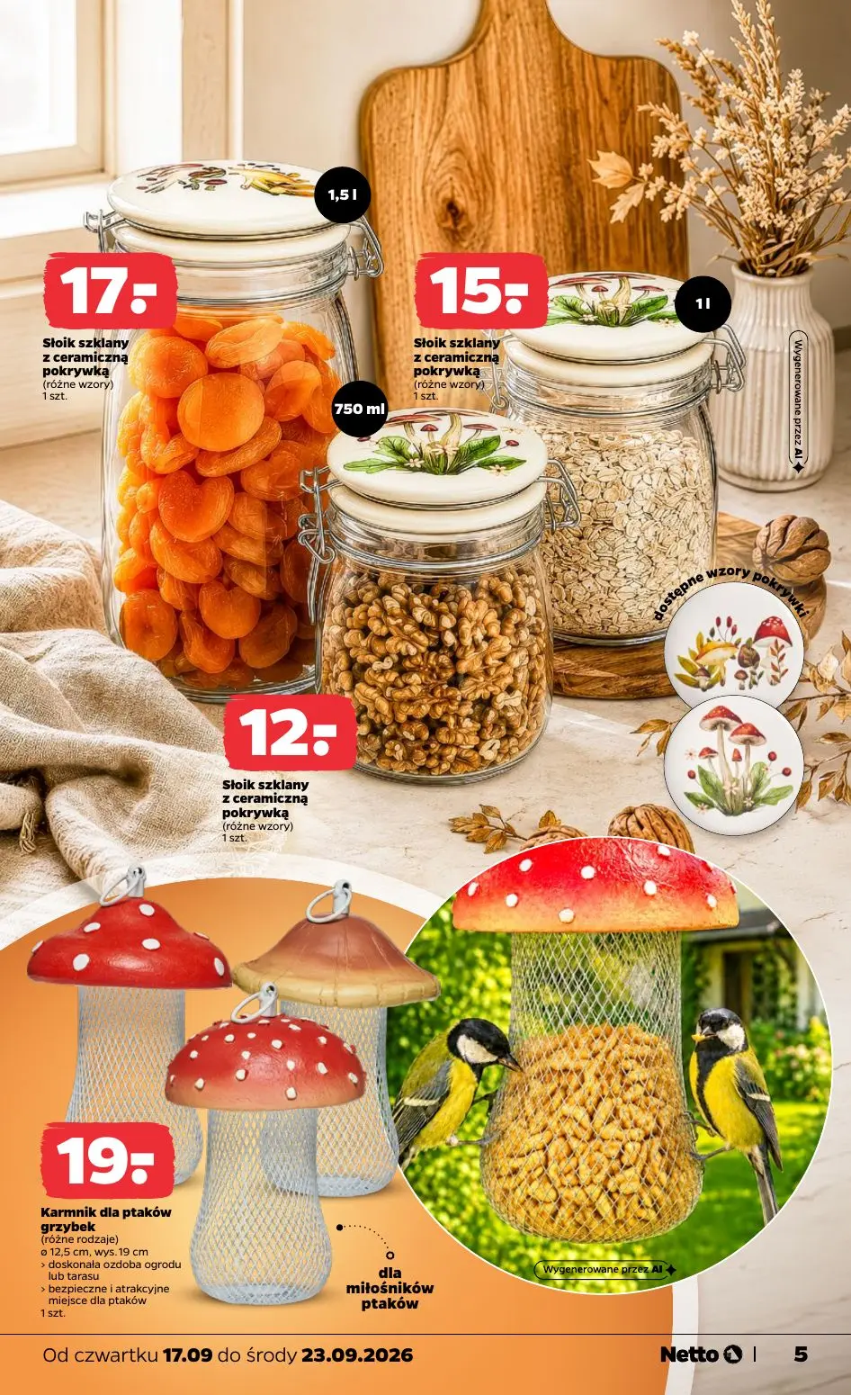 NETTO gazetka, strona 5 z 9 — Słoik szklany z ceramiczną pokrywką, Słoik szklany z ceramiczną pokrywką, Słoik szklany z cera…