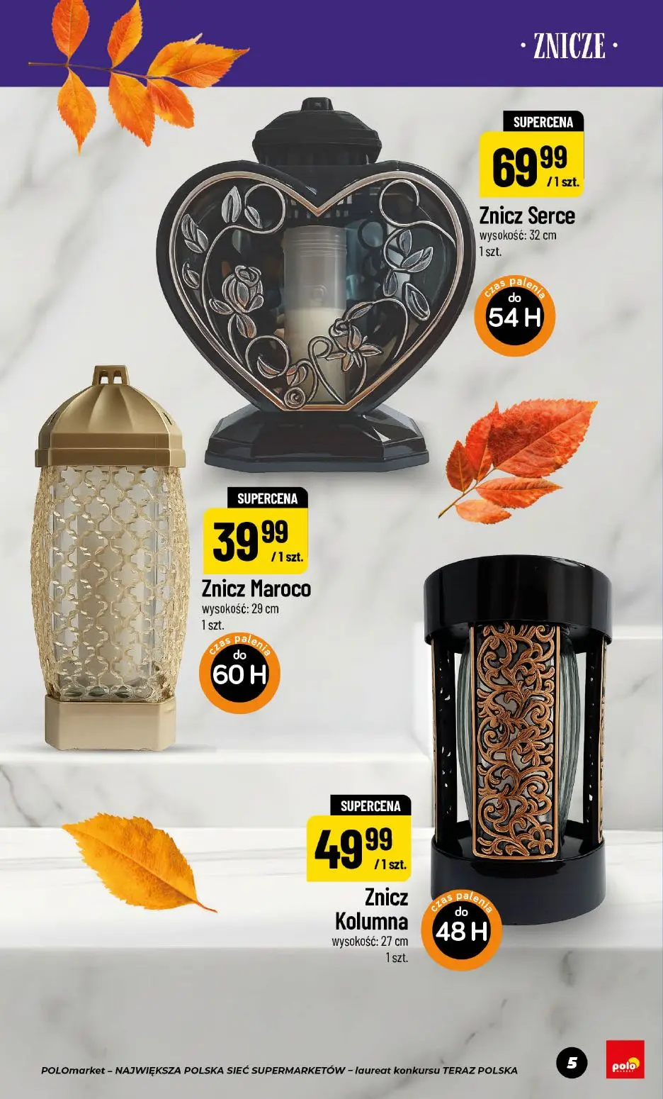 POLOmarket gazetka, strona 5 z 18 — Znicz Serce, Znicz Maroco, Znicz Kolumna