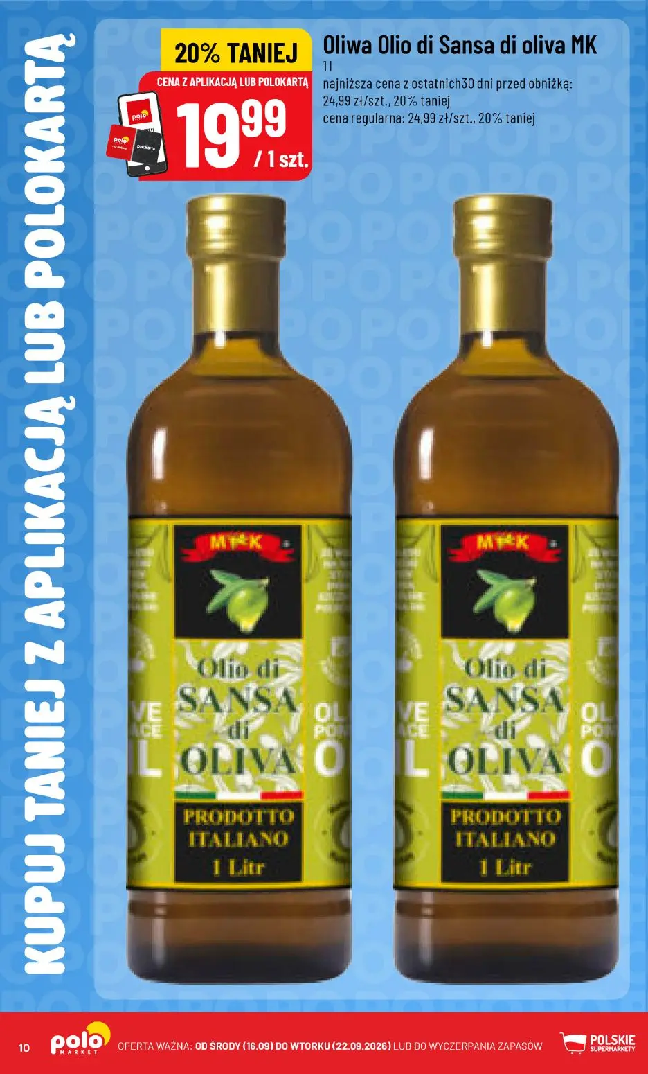 POLOmarket gazetka, strona 10 z 16 — Oliwa Olio di Sansa di oliva MK