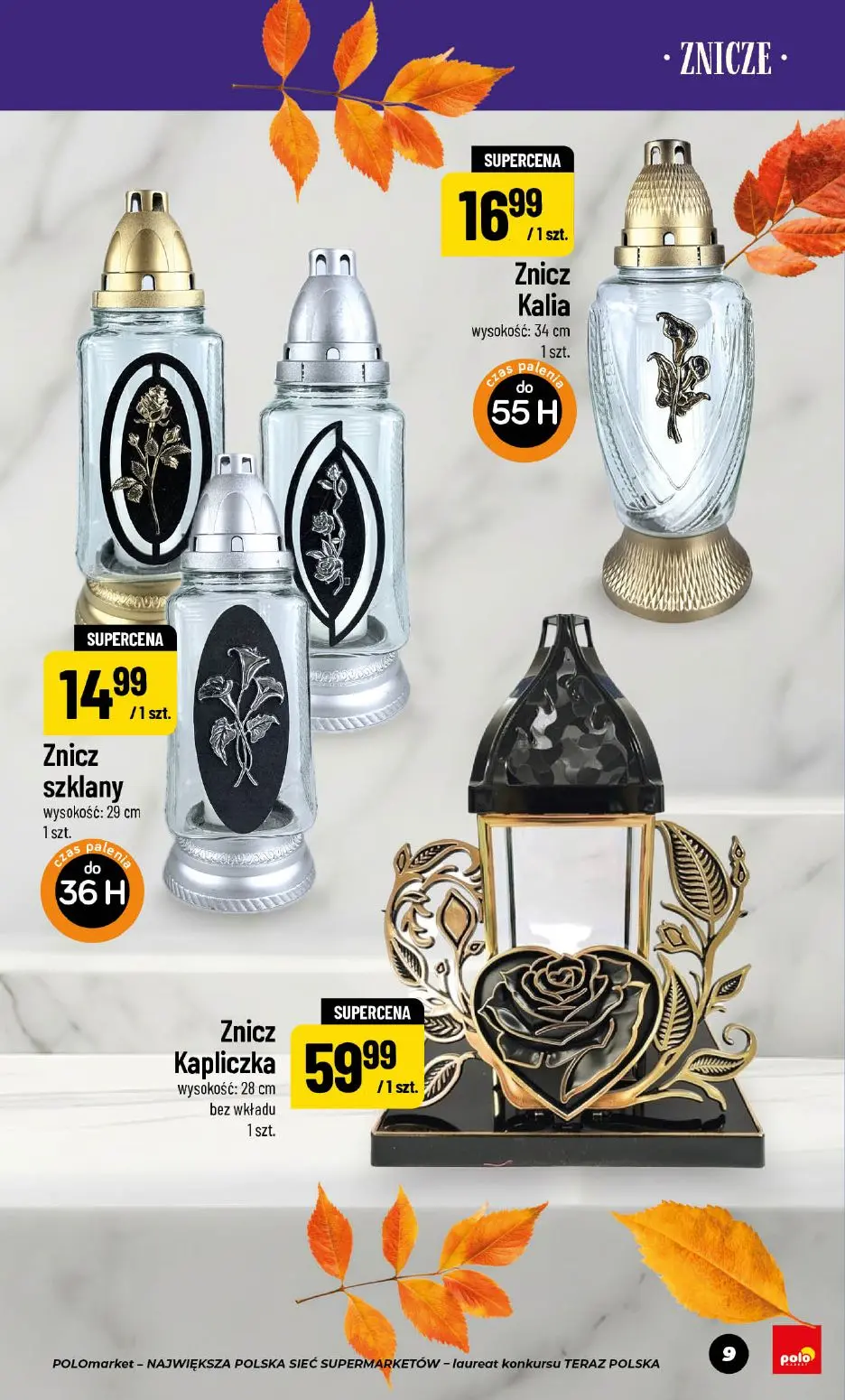 POLOmarket gazetka, strona 9 z 18 — Znicz Kalia, Znicz szklany, Znicz Kapliczka