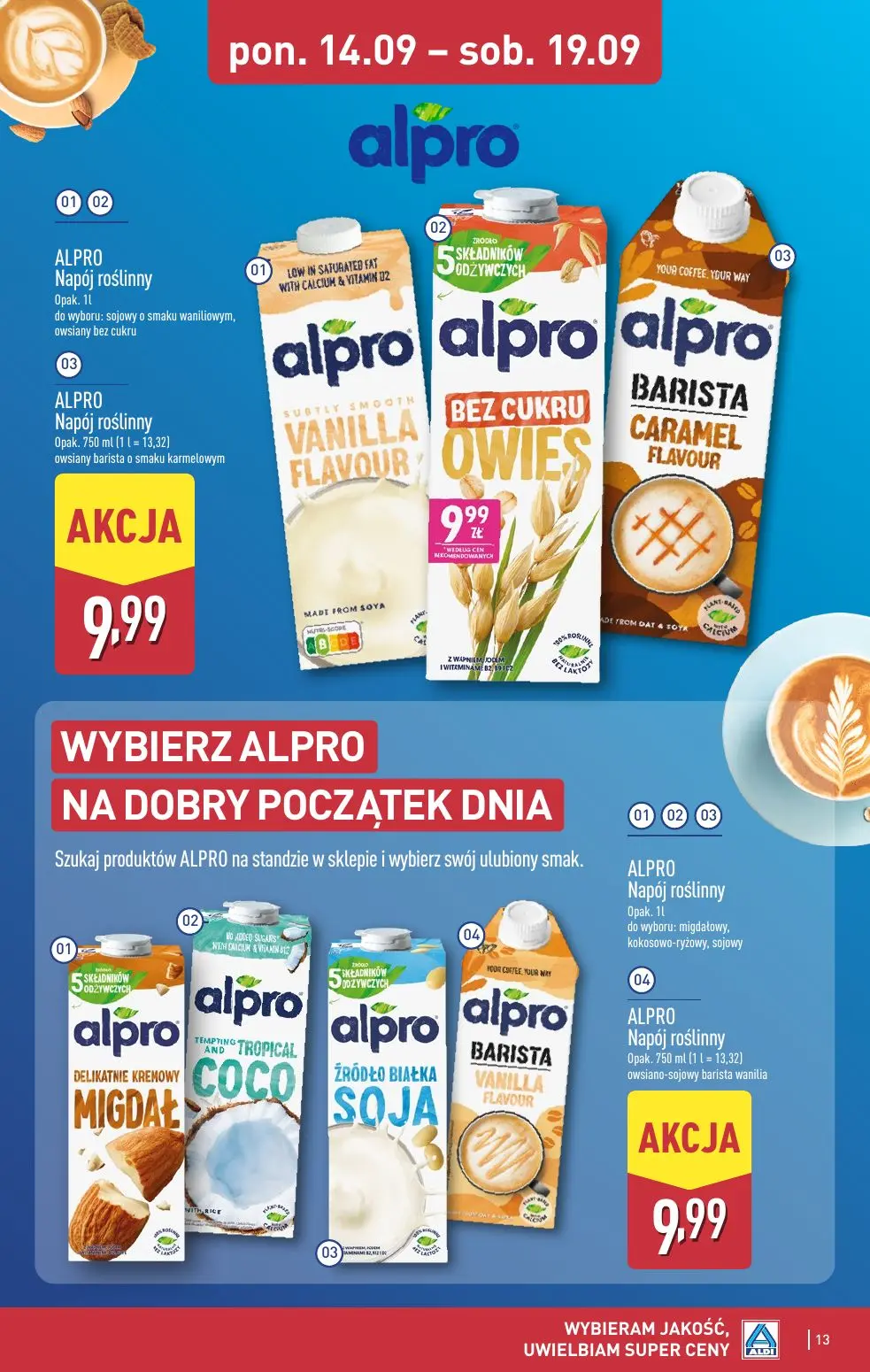 ALDI gazetka, strona 13 z 49 — ALPRO Napój roślinny, ALPRO Napój roślinny, ALPRO Napój roślinny