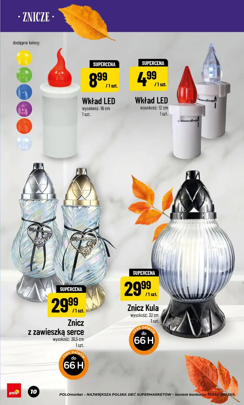 POLOmarket gazetka, strona 10 z 18 — Wkład LED, Wkład LED, Znicz z zawieszką serce