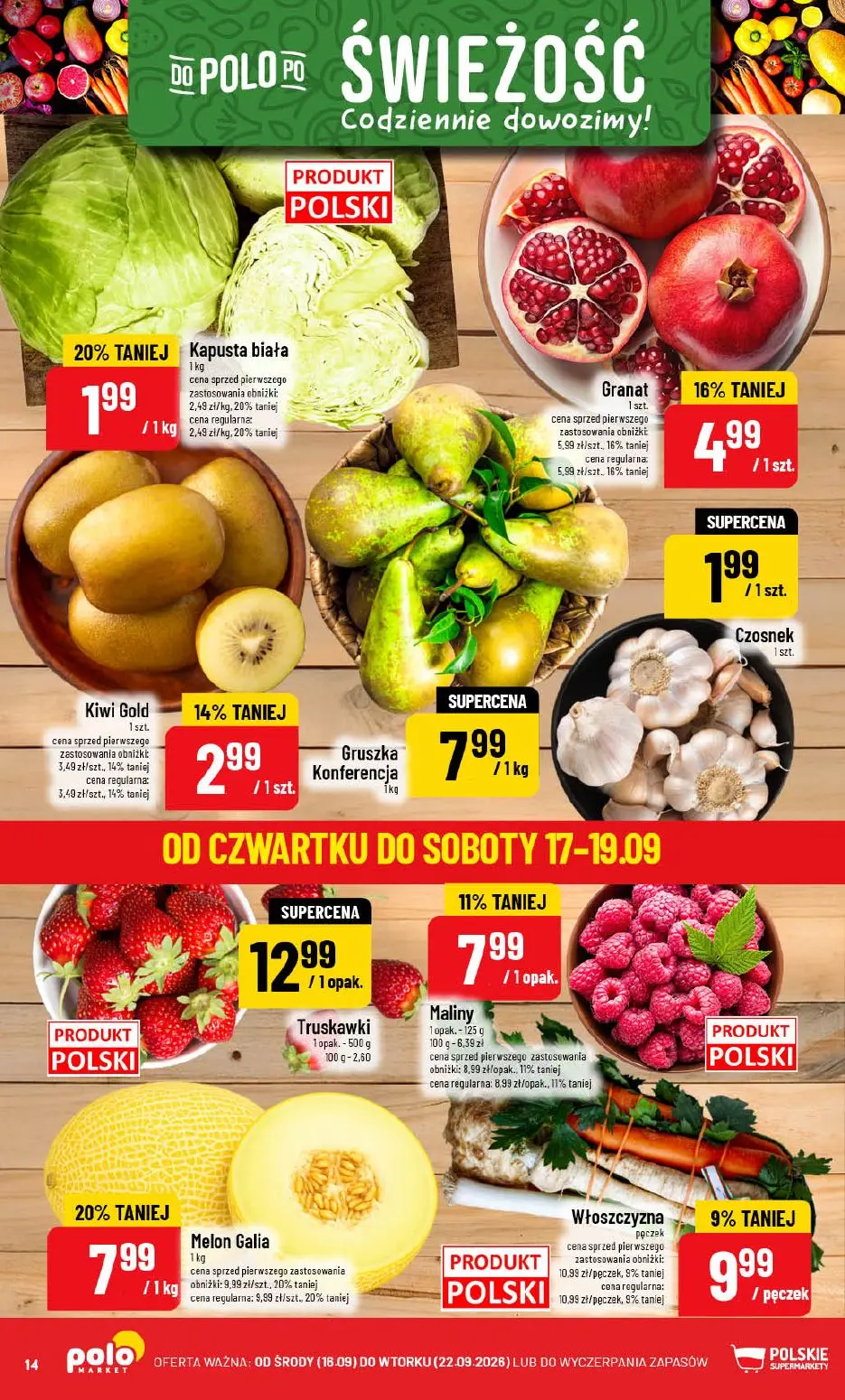 POLOmarket gazetka, strona 14 z 72 — Melon Galia, Granat, Maliny