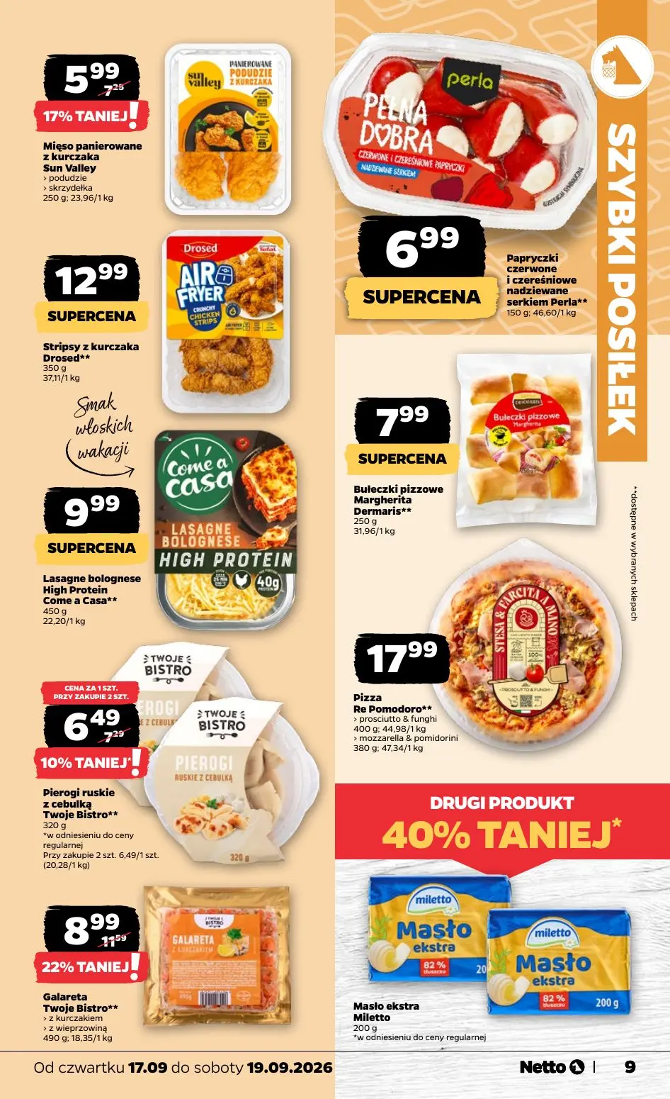 NETTO gazetka, strona 9 z 23 — Galareta Twoje Bistro, Mięso panierowane z kurczaka Sun Valley > podudzie > skrzydełka, Piero…