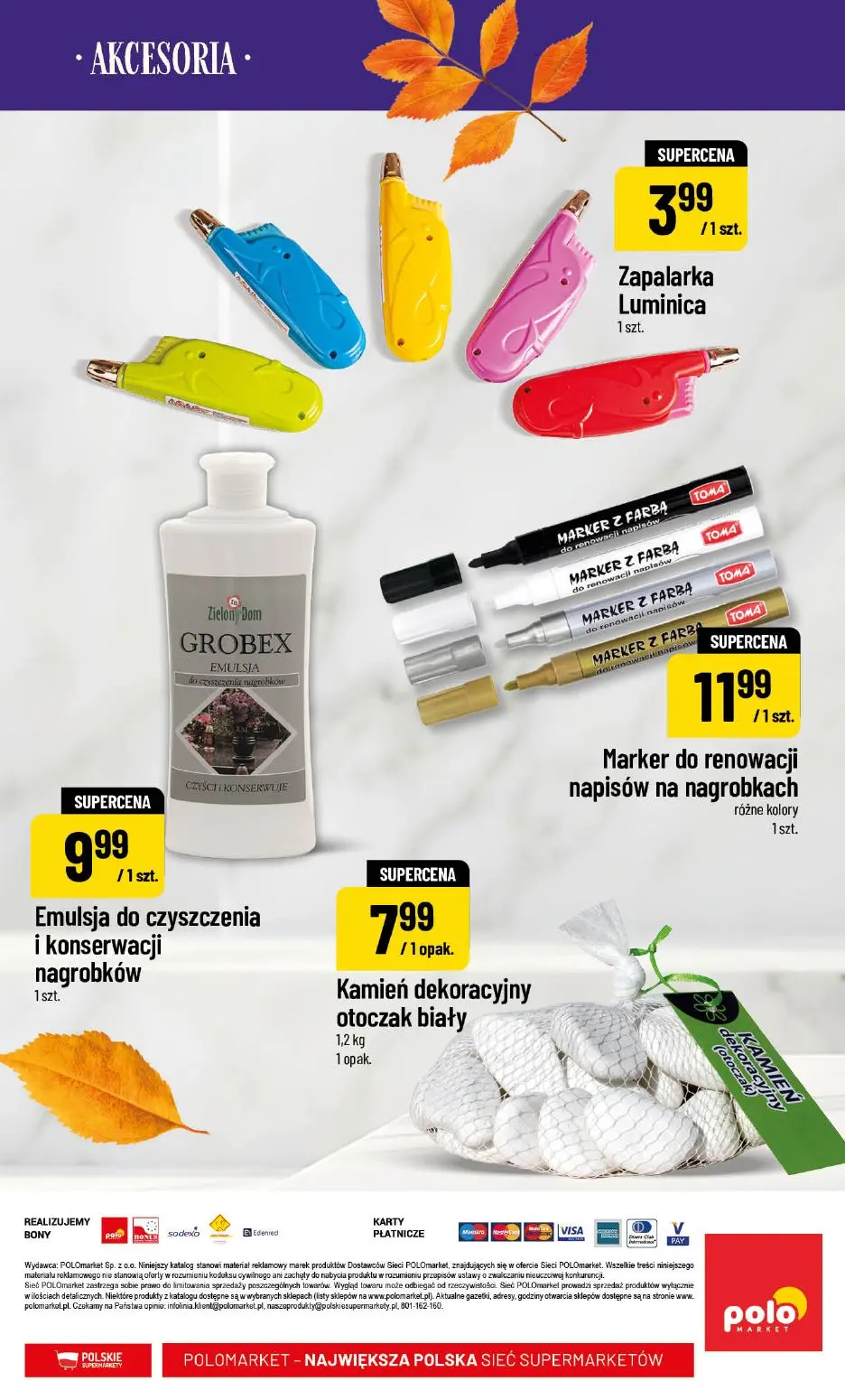 POLOmarket gazetka, strona 18 z 18 — Zapalarka Luminica, Emulsja do czyszczenia i konserwacji nagrobków, Marker do renowacji…
