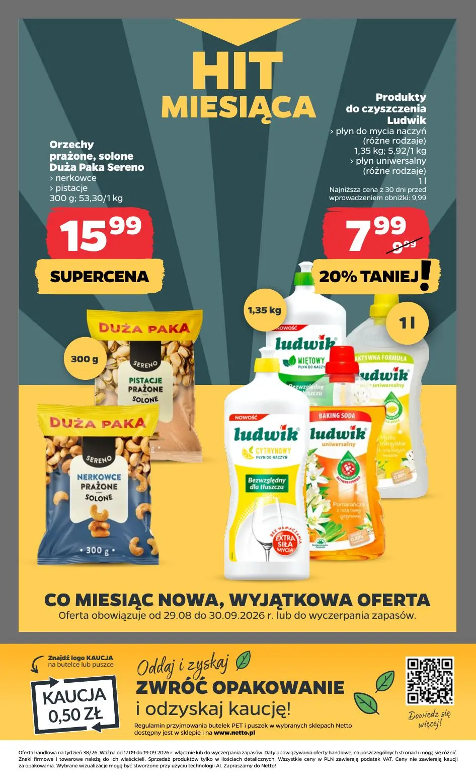 NETTO gazetka, strona 22 z 23 — Produkty do czyszczenia Ludwik > płyn do mycia naczyń (różne rodzaje) > płyn uniwersalny (ró…