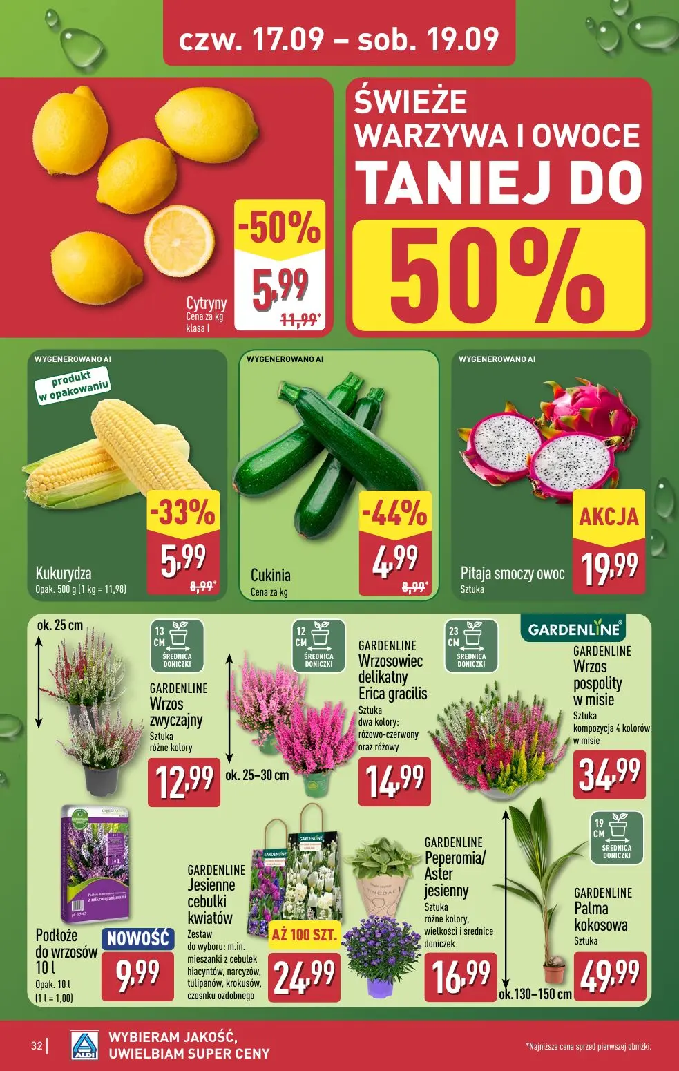 ALDI gazetka, strona 32 z 49 — Cytryny, Cukinia, Kukurydza