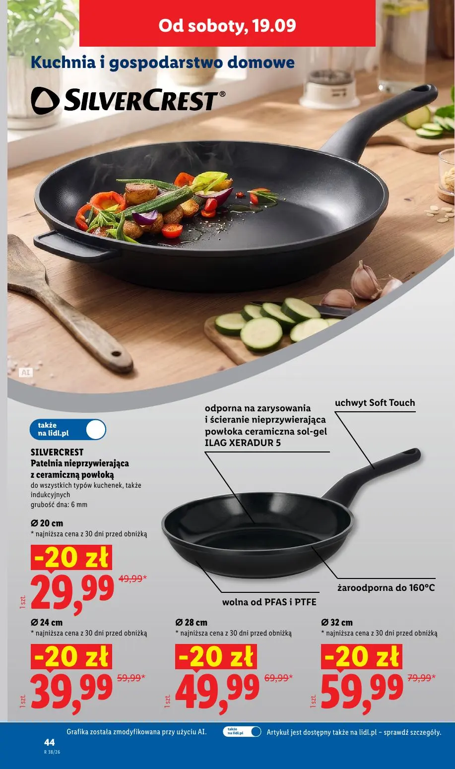 Lidl gazetka, strona 54 z 59 — SILVERCREST Patelnia nieprzywierająca z ceramiczną powłoką, SILVERCREST Patelnia nieprzywiera…