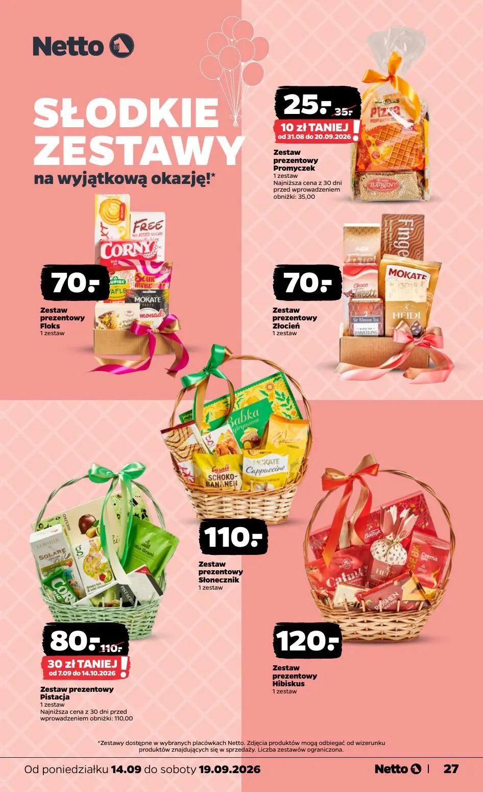 NETTO gazetka, strona 27 z 39 — Zestaw prezentowy Pistacja, Zestaw prezentowy Promyczek, Zestaw prezentowy Floks