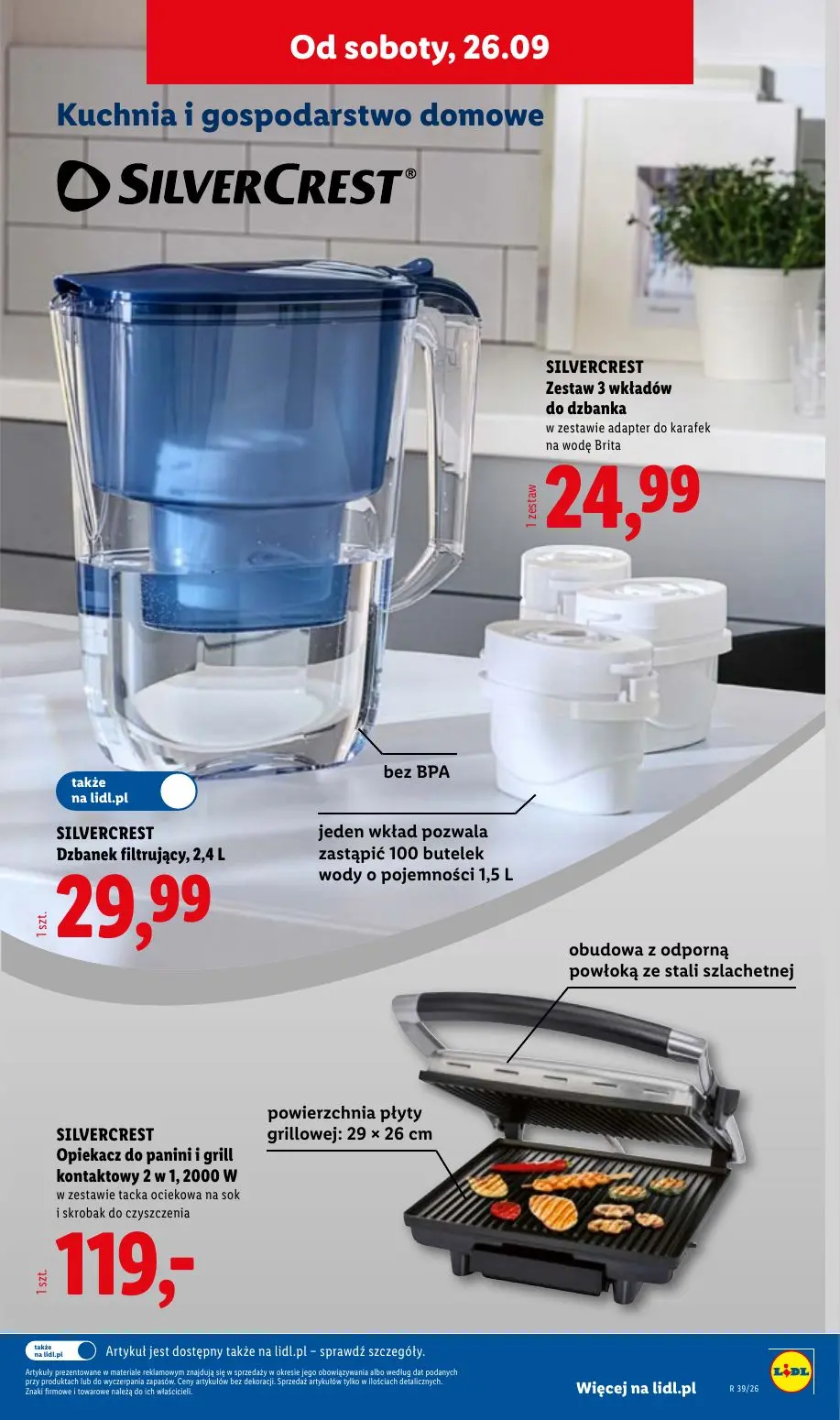 Lidl gazetka, strona 56 z 59 — SILVERCREST Dzbanek filtrujący, SILVERCREST Zestaw 3 wkładów do dzbanka, SILVERCREST Opiekacz…