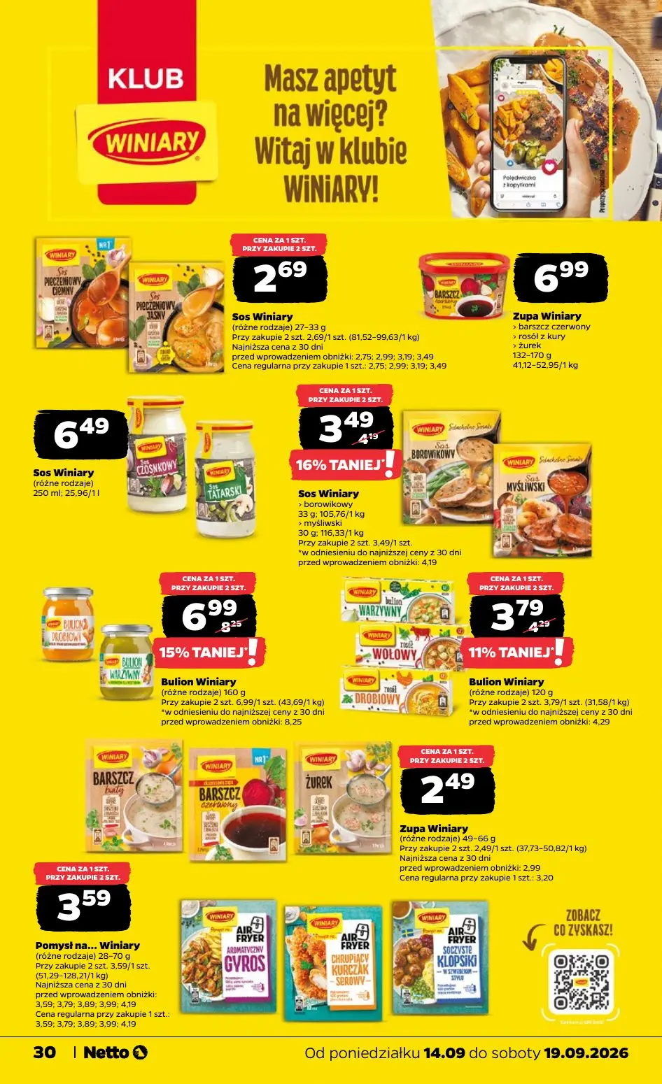 NETTO gazetka, strona 30 z 39 — Bulion Winiary, Sos Winiary, Sos Winiary