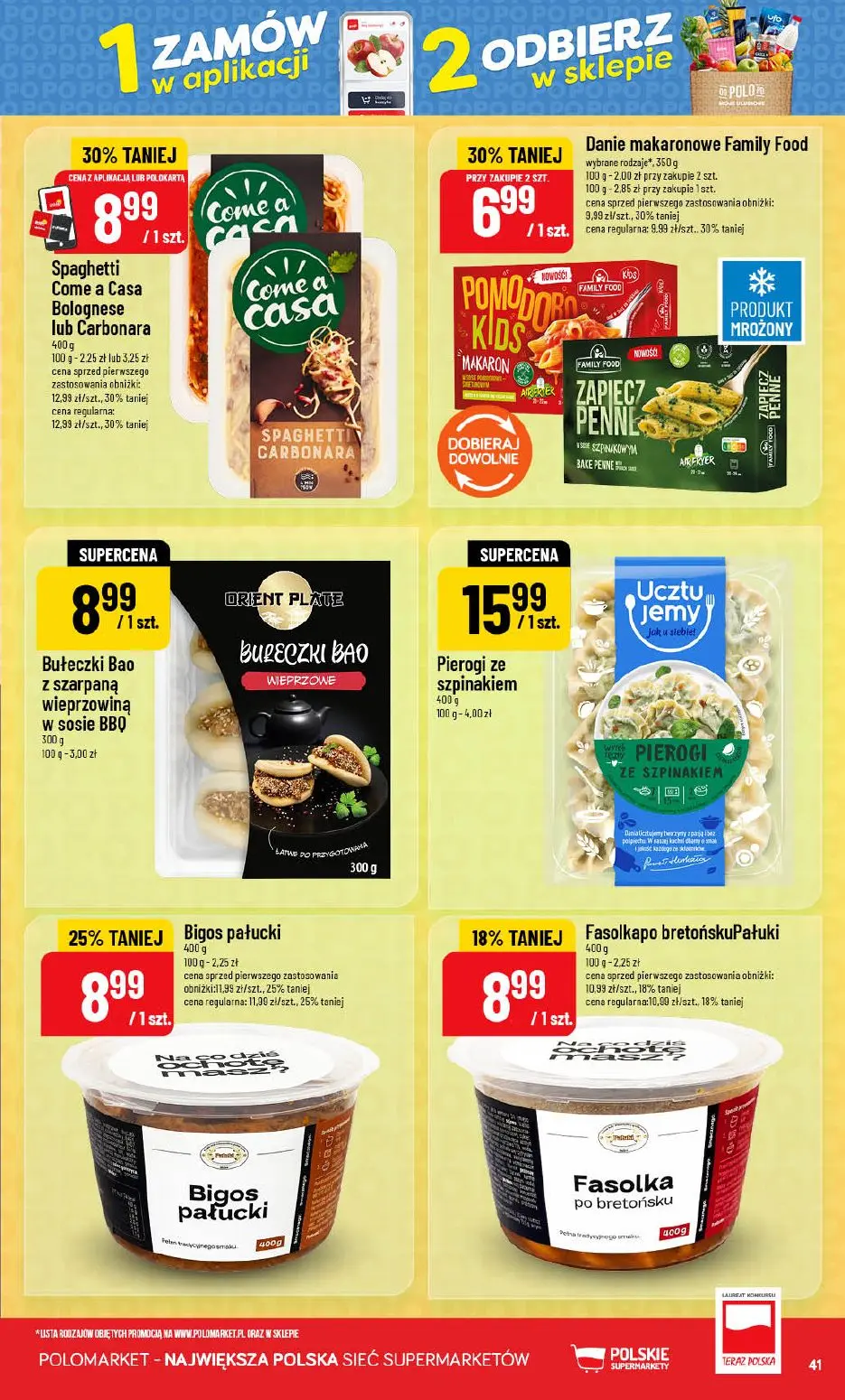 POLOmarket gazetka, strona 41 z 72 — Spaghetti Come a Casa Bolognese lub Carbonara, Danie makaronowe Family Food, Bigos pału…