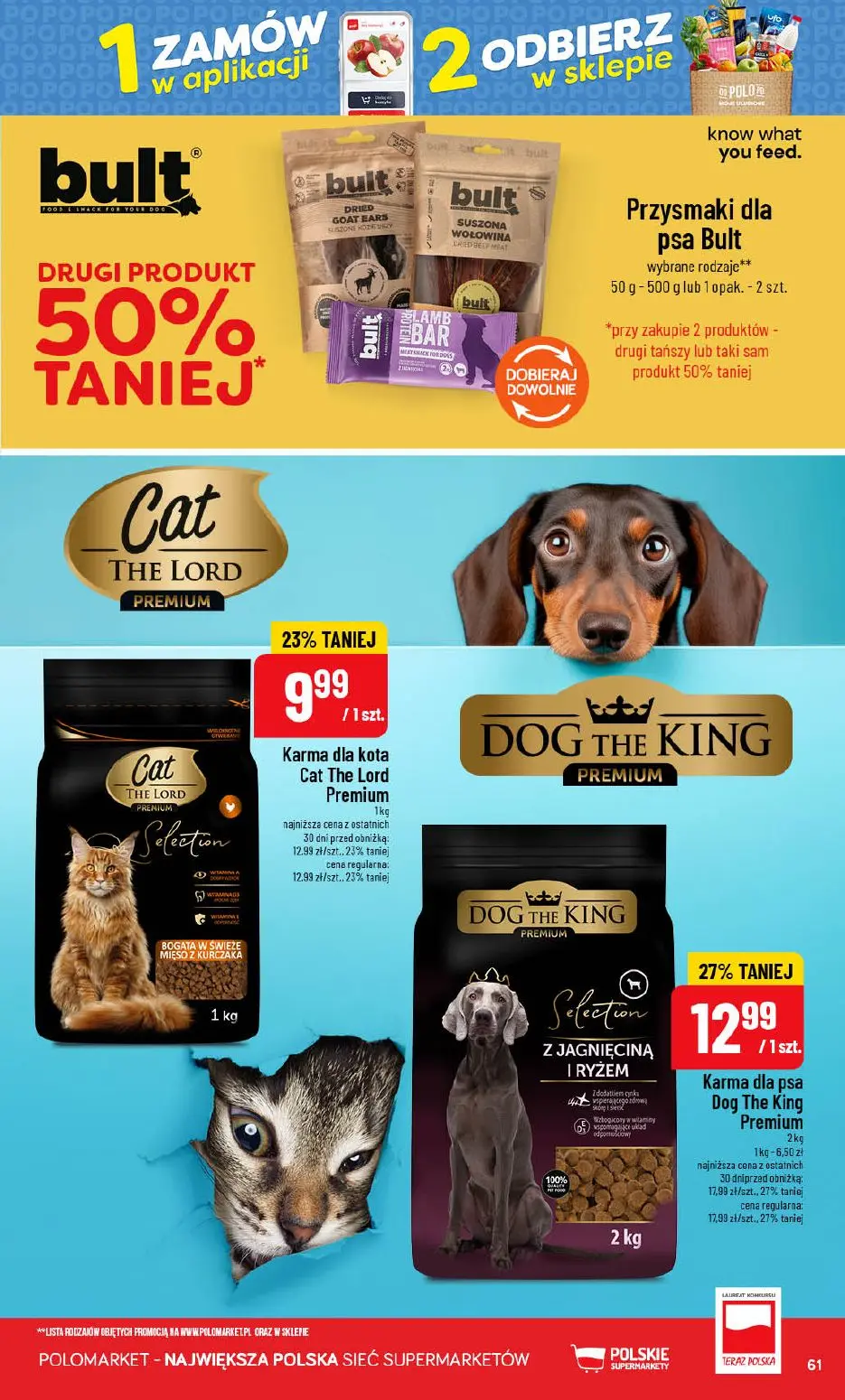 POLOmarket gazetka, strona 61 z 72 — Karma dla psa Dog The King Premium, Karma dla kota Cat The Lord Premium