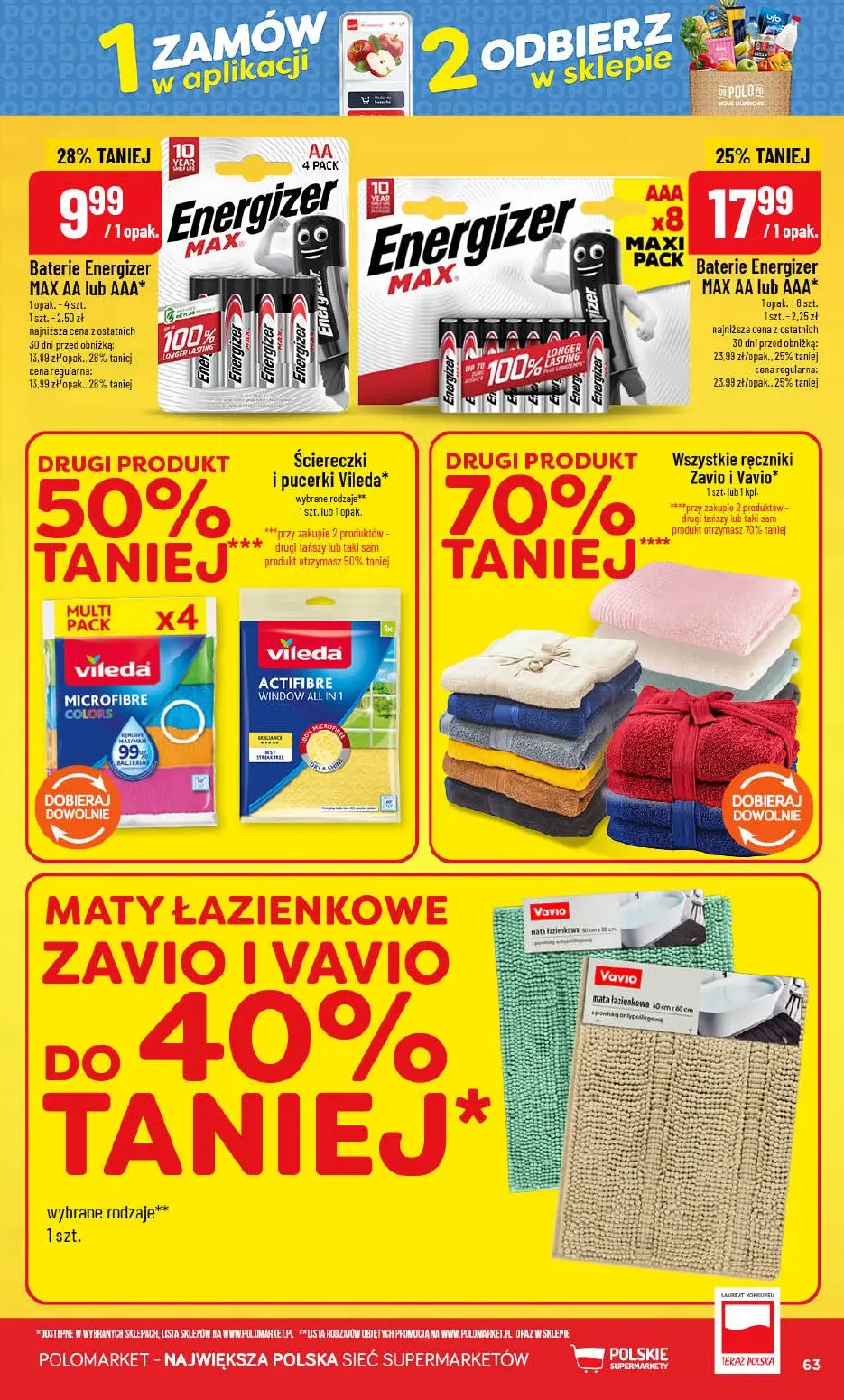 POLOmarket gazetka, strona 63 z 72 — Baterie Energizer MAX AA lub AAA*, Baterie Energizer MAX AA lub AAA*