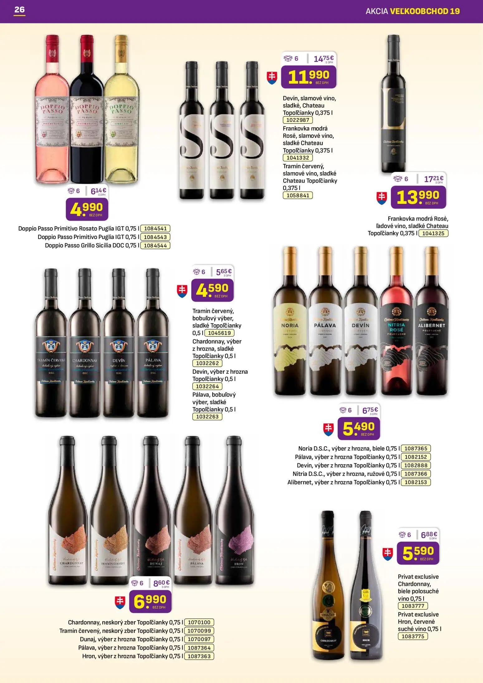 Libex leták, strana 26 z 36 — Frankovka modrá Rosé, ľadové víno, sladké Chateau Topoľčianky, Devín, slamové víno, sladké, Ch…