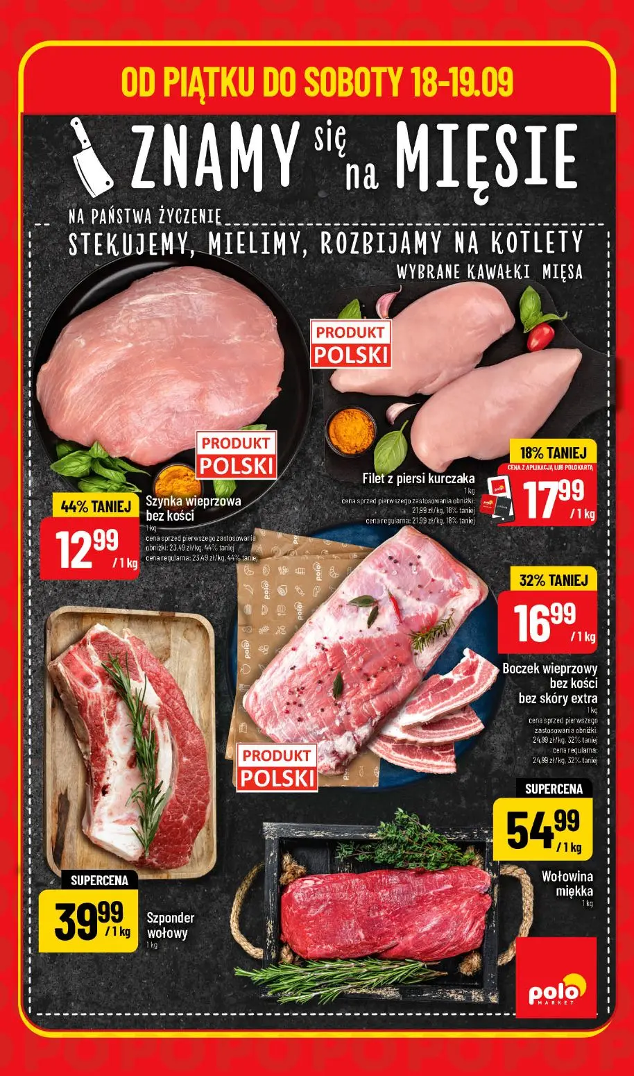 POLOmarket gazetka, strona 3 z 4 — Szynka wieprzowa bez kości, Boczek wieprzowy bez kości bez skóry extra, Filet z piersi ku…