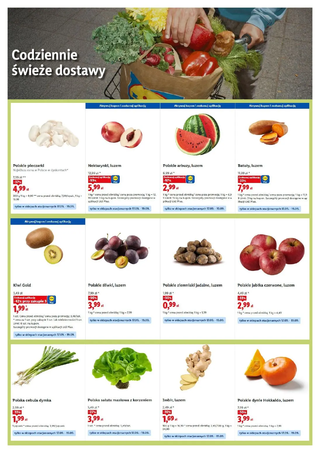Lidl gazetka, strona 3 z 28 — Nektarynki, luzem, Polskie arbuzy, luzem, Bataty, luzem
