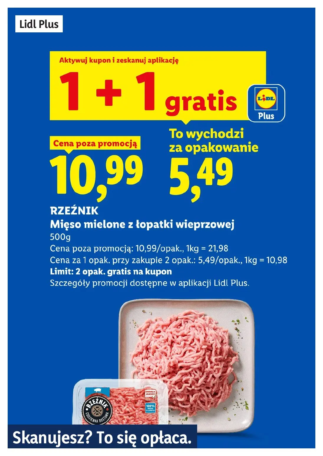 Lidl gazetka, strona 5 z 28 — Mięso mielone z łopatki wieprzowej