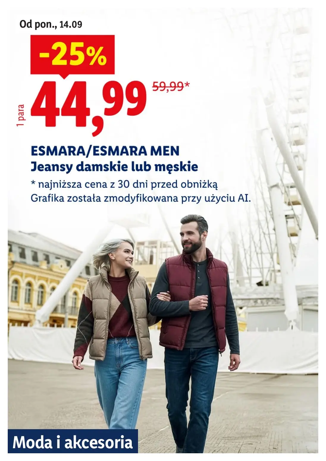 Lidl gazetka, strona 14 z 28 — ESMARA/ESMARA MEN Jeansy damskie lub męskie