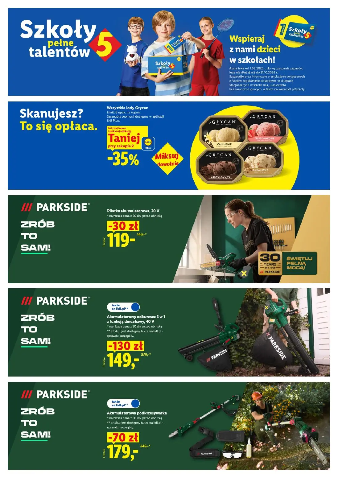 Lidl gazetka, strona 26 z 28 — Akumulatorowy odkurzacz 3 w 1 z funkcją dmuchawy, Akumulatorowa podkrzesywarka, Pilarka akumu…