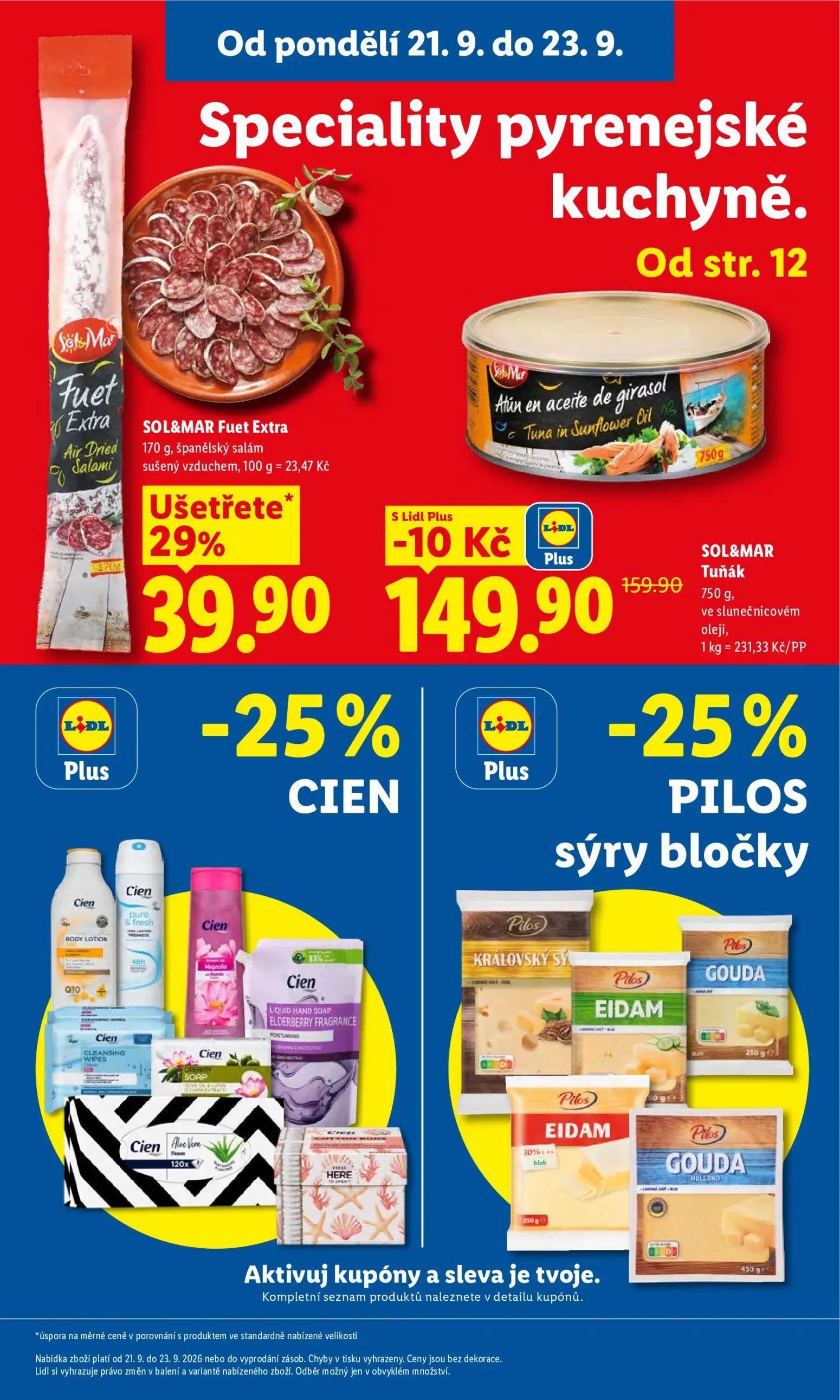 Lidl leták, strana 3 z 50 — SOL&MAR Fuet Extra, SOL&MAR Tuňák