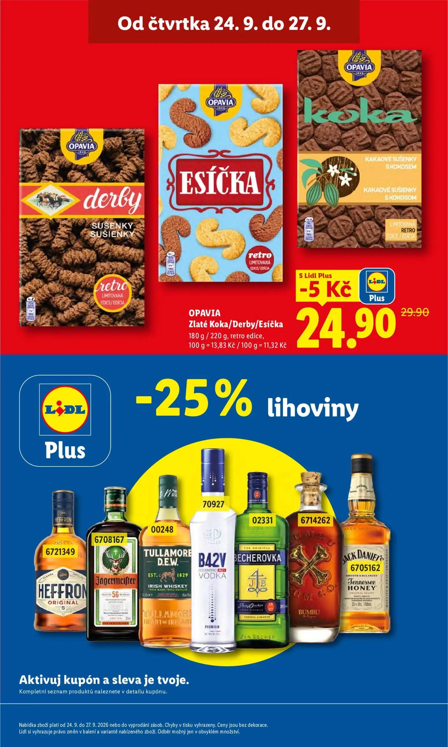 Lidl leták, strana 11 z 47 — OPAVIA Zlaté Koka/Derby/Esíčka