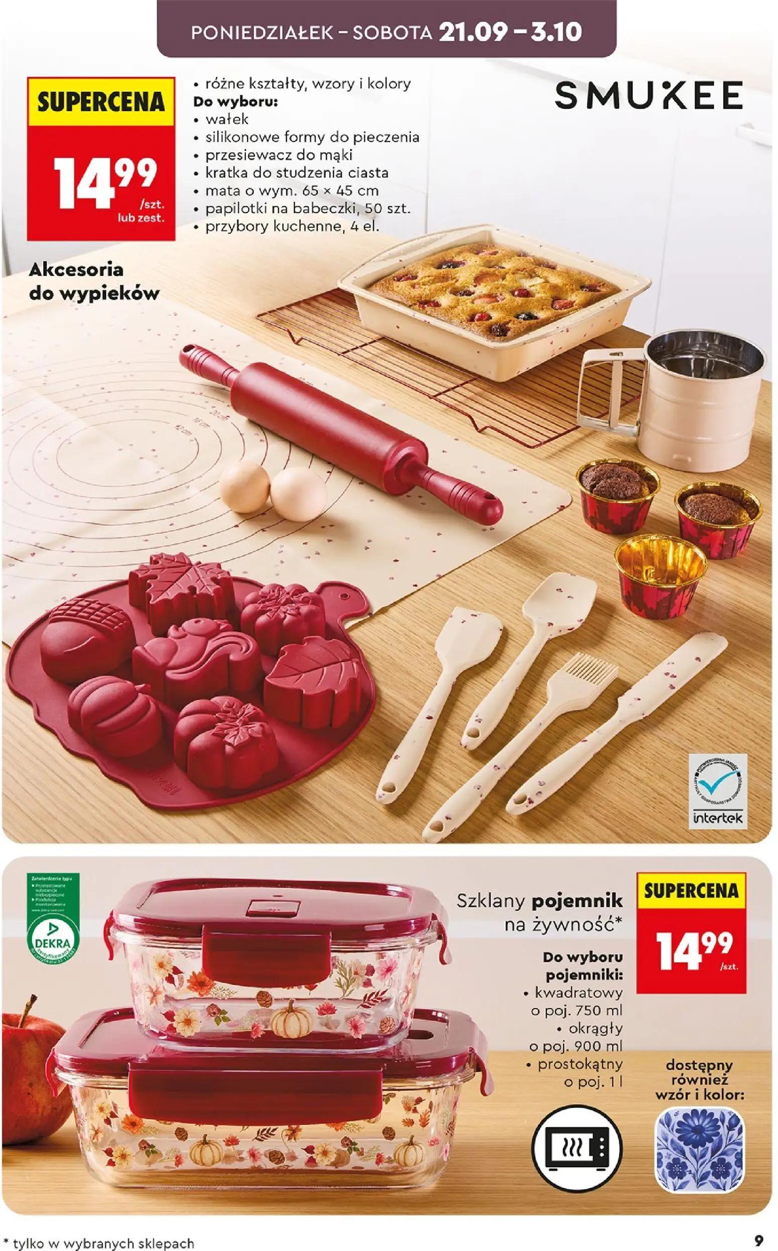 Biedronka gazetka, strona 9 z 44 — Akcesoria do wypieków, Szklany pojemnik na żywność