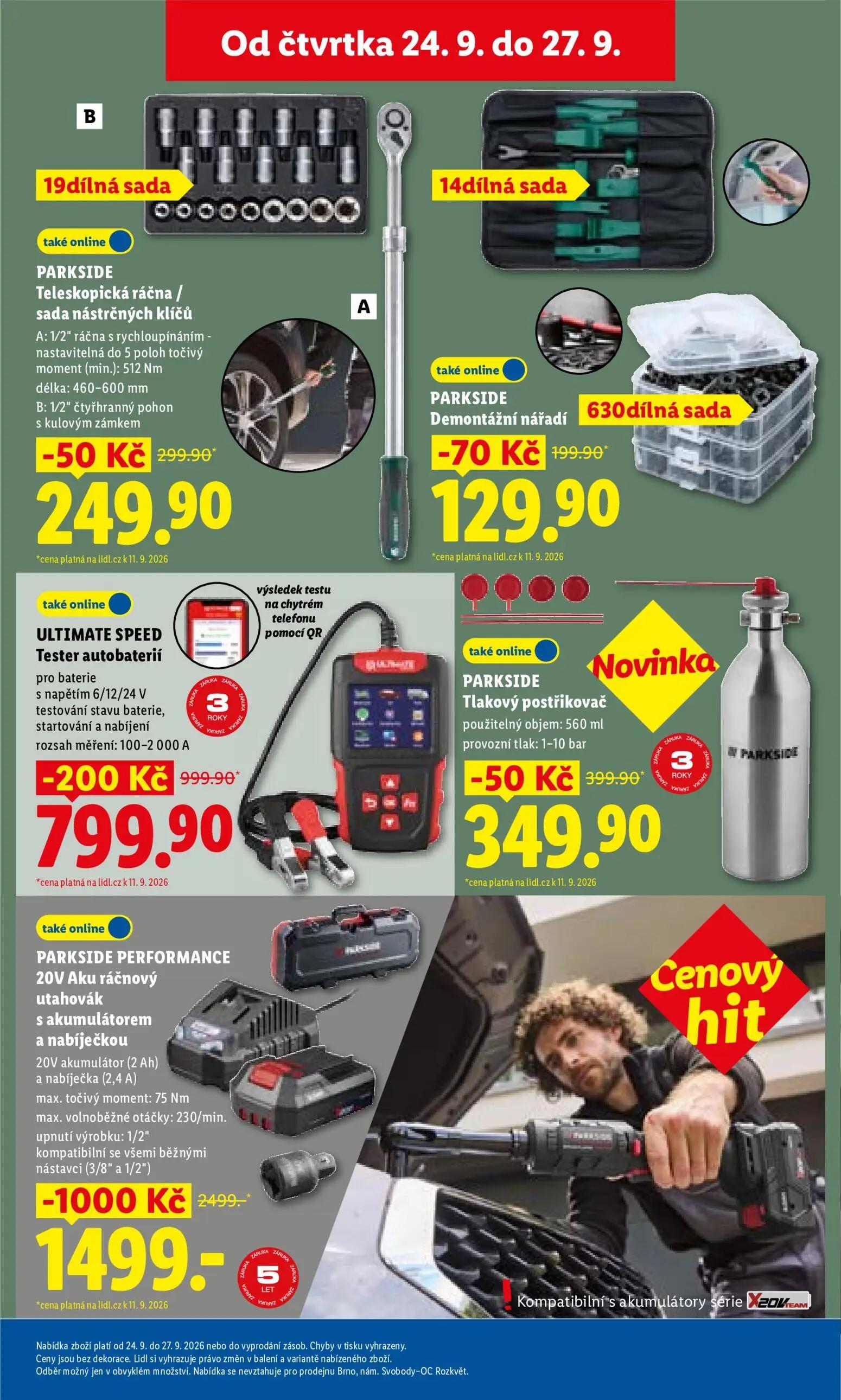 Lidl leták, strana 31 z 47 — PARKSIDE PERFORMANCE 20V Aku ráčnový utahovák s akumulátorem a nabíječkou, ULTIMATE SPEED Teste…