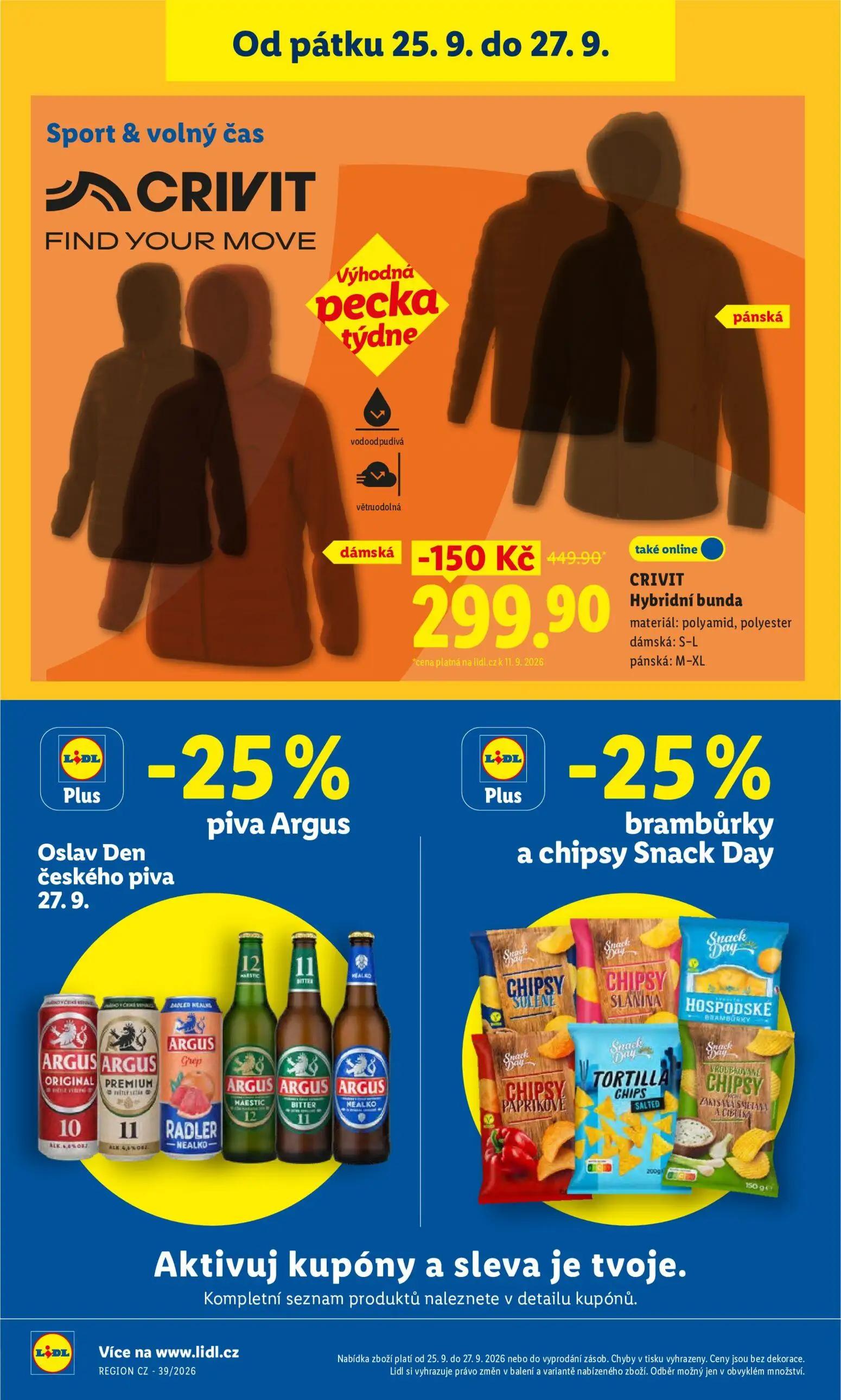 Lidl leták, strana 40 z 47 — CRIVIT Hybridní bunda