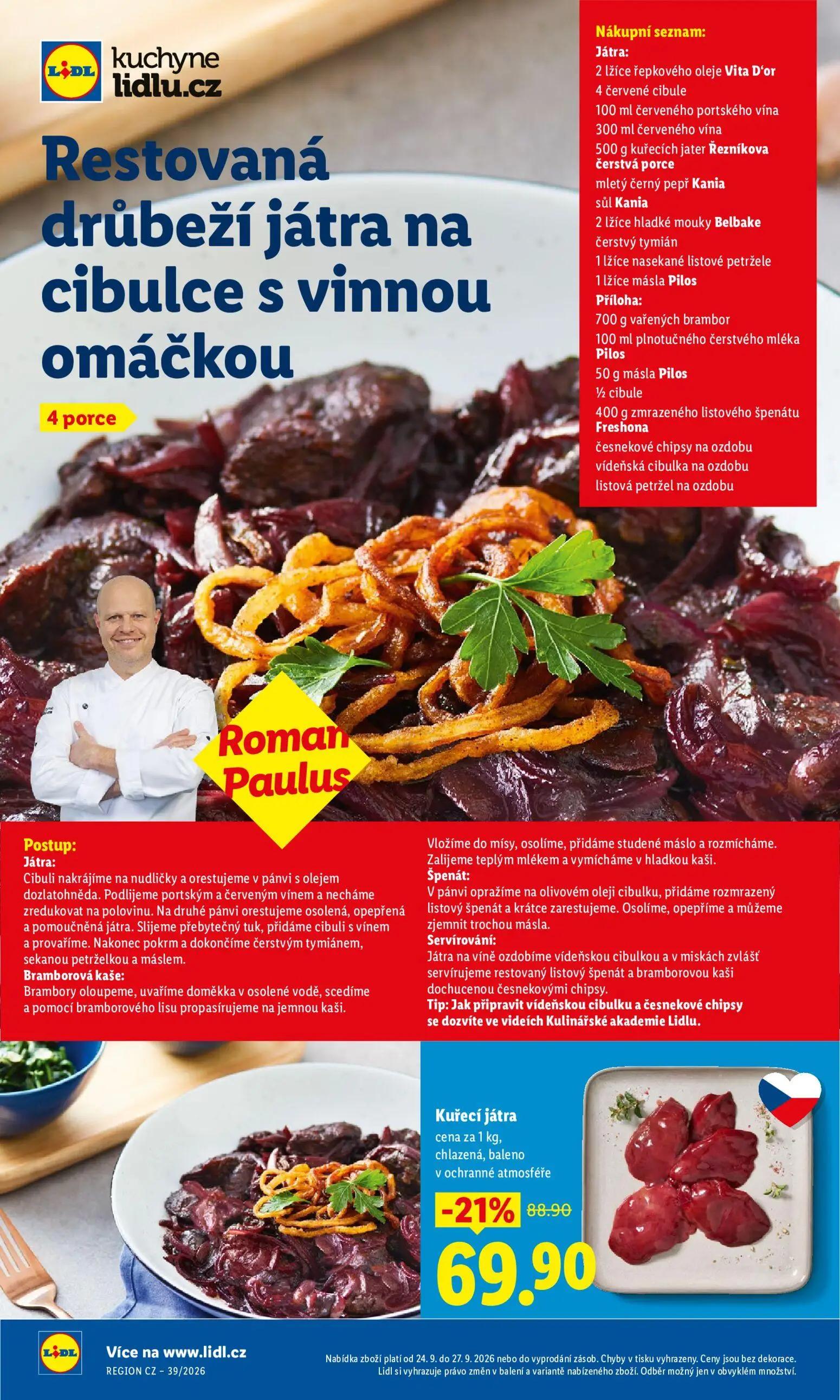 Lidl leták, strana 42 z 47 — Kuřecí játra