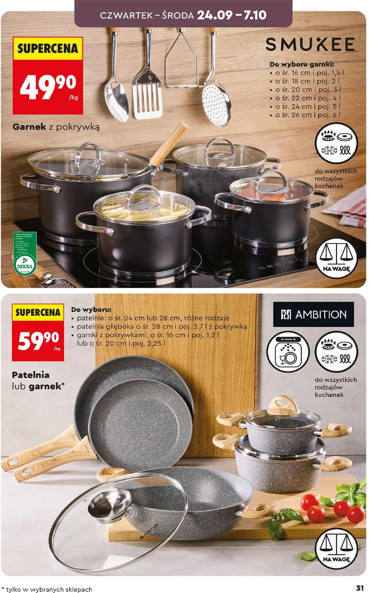 Biedronka gazetka, strona 31 z 44 — Garnek z pokrywką, Patelnia lub garnek