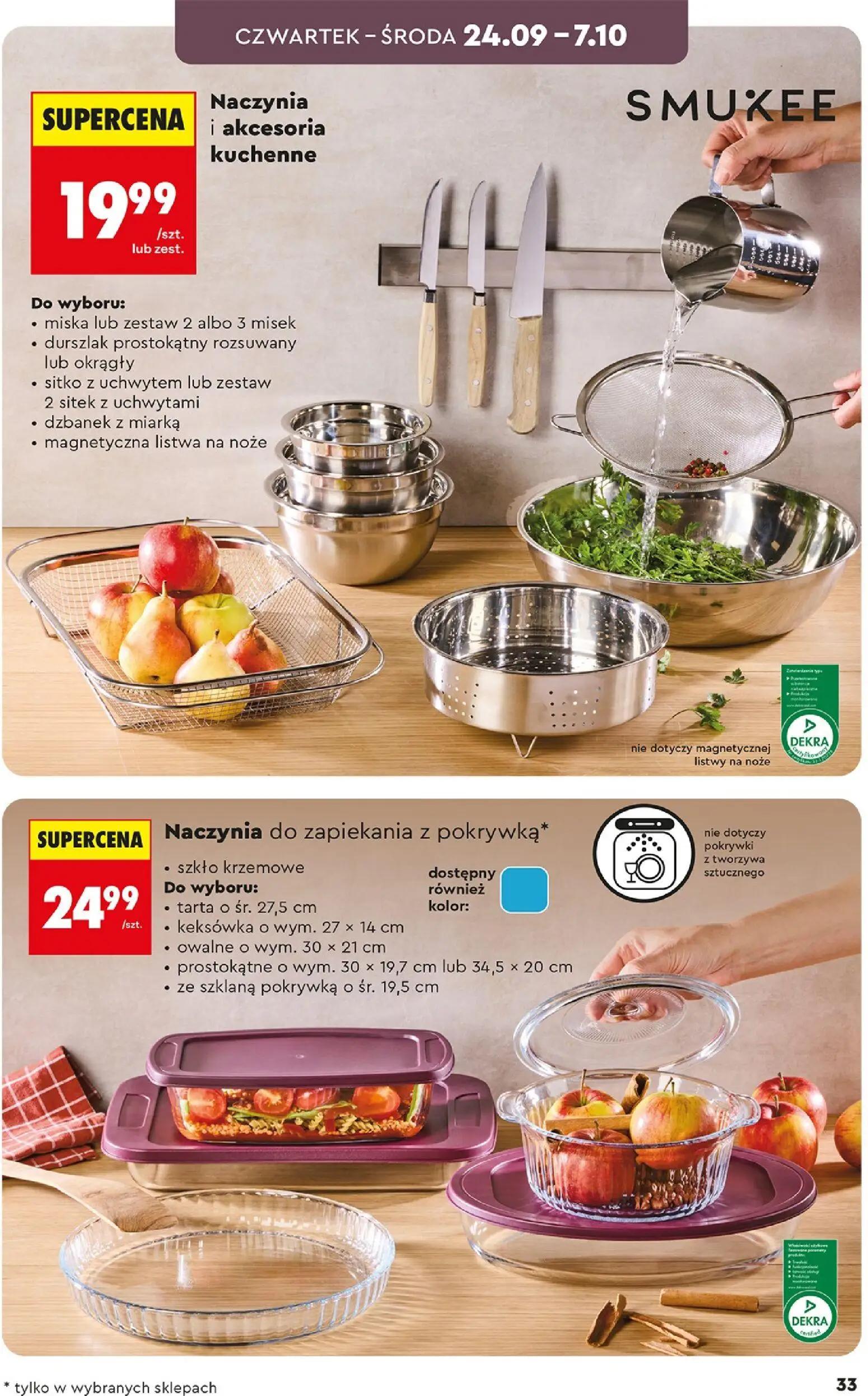 Biedronka gazetka, strona 33 z 44 — Naczynia i akcesoria kuchenne, Naczynia do zapiekania z pokrywką