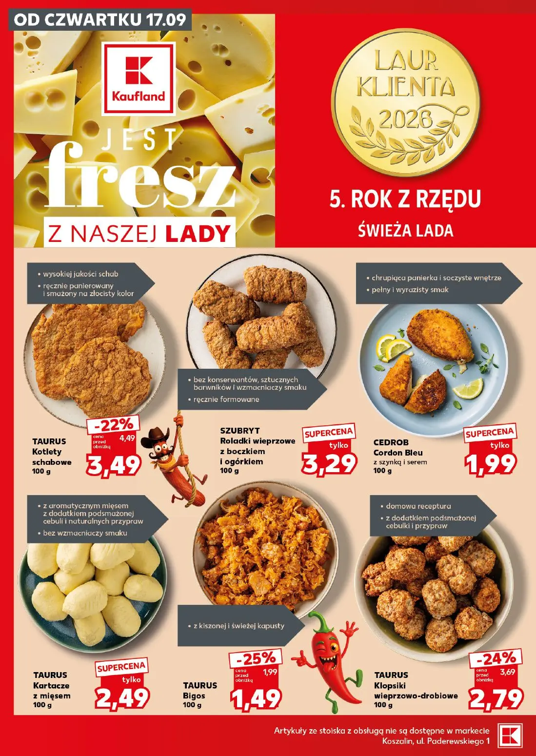 Kaufland gazetka, strona 10 z 28 — TAURUS Kotlety schabowe, TAURUS Klopsiki wieprzowo-drobiowe, TAURUS Bigos