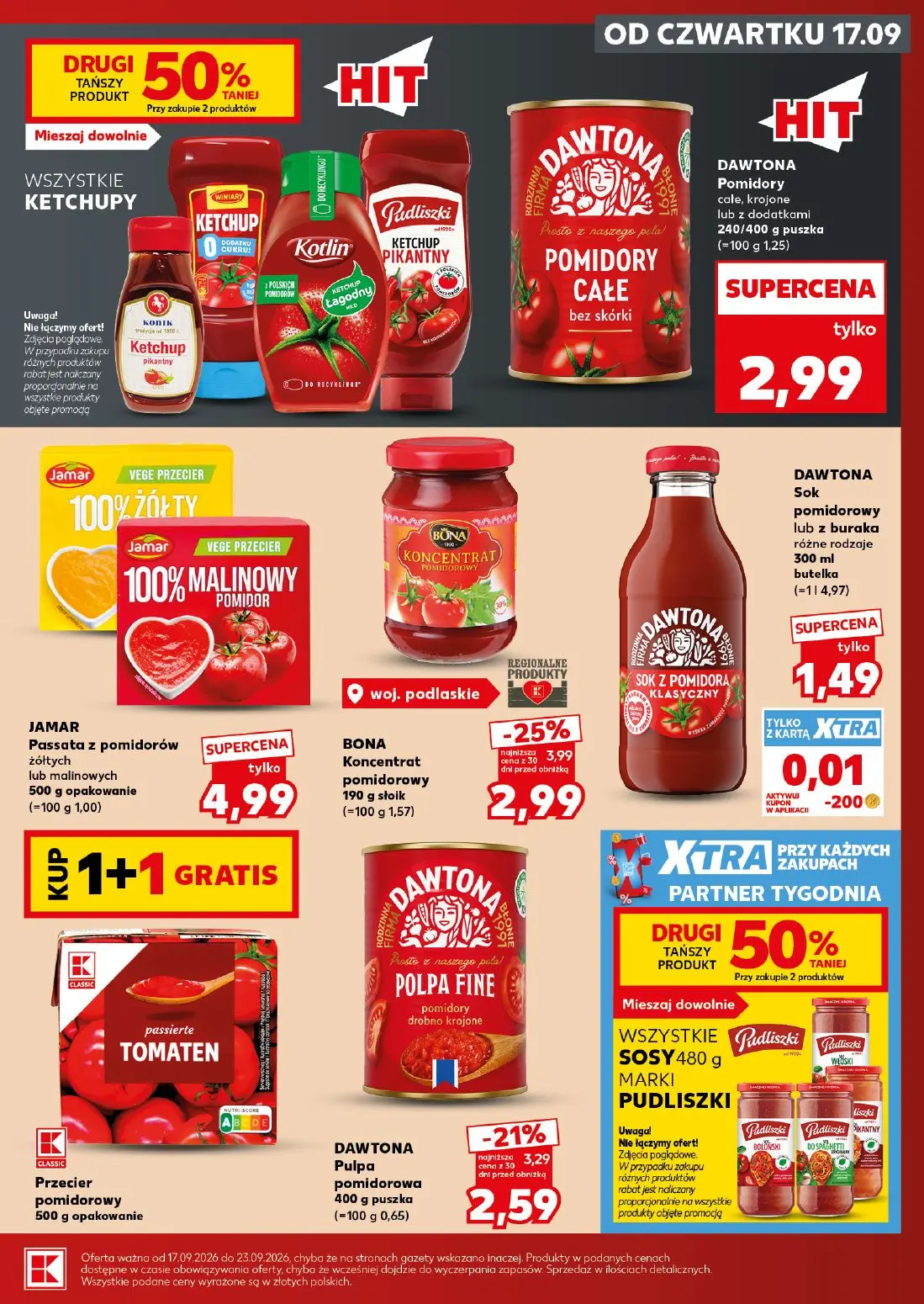 Kaufland gazetka, strona 19 z 28 — BONA Koncentrat pomidorowy, DAWTONA Pulpa pomidorowa, DAWTONA Pomidory całe, krojone lub …