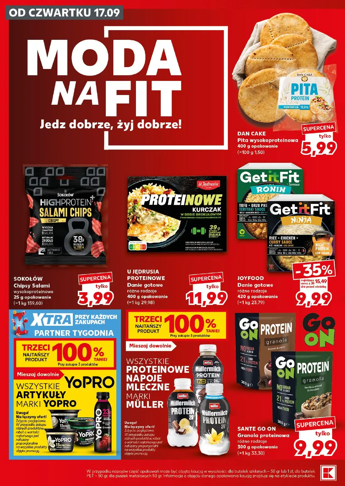 Kaufland gazetka, strona 20 z 28 — JOYFOOD Danie gotowe różne rodzaje, DAN CAKE Pita wysokoproteinowa, SOKOŁÓW Chipsy Salami…